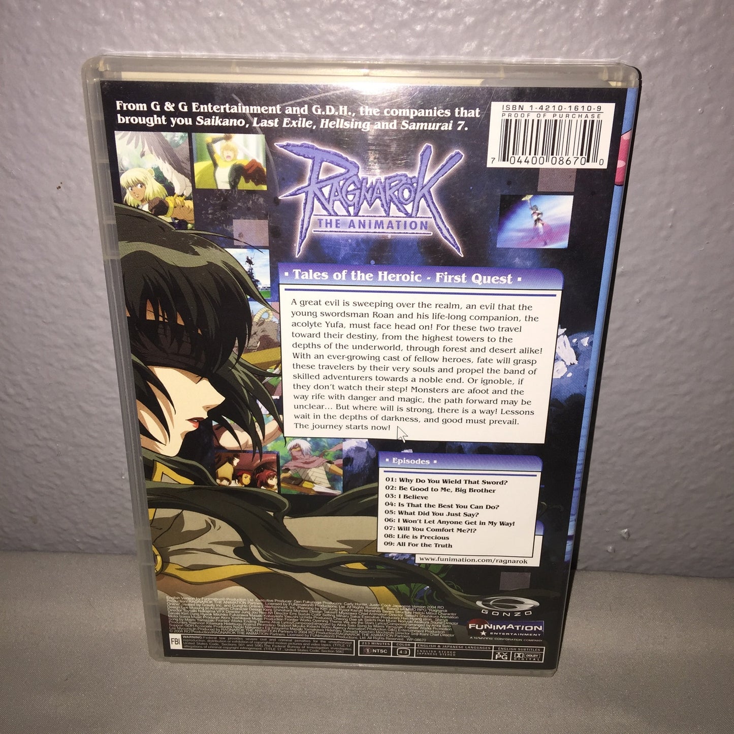 Dvd Used Ragnarok The Animation First Quest 9 Episodes On 2-Disc Set Funimation