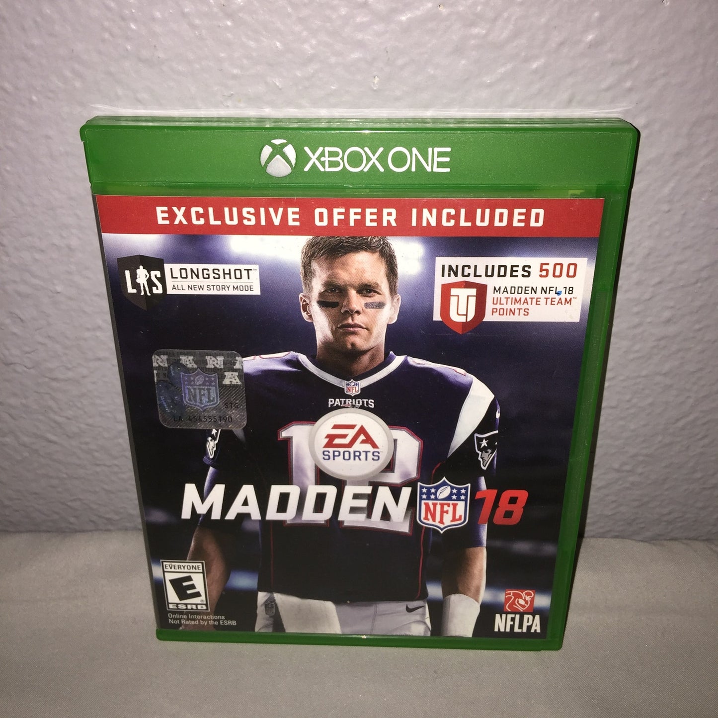 Xbox One Madden 17 / 18 Game Lot Tom Brady Rob Gronkowski Patriots *Tested Used*