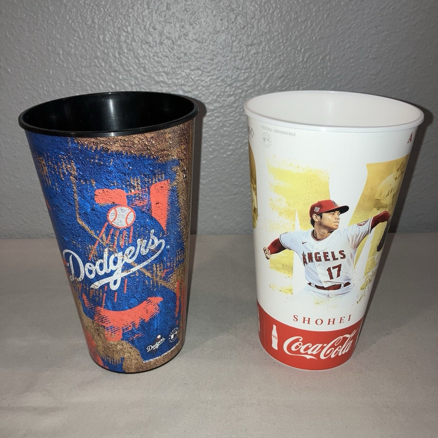 Shohei Ohtani LA Angels / Los Angeles Dodgers MLB Stadium Souvenir Cup Bundle