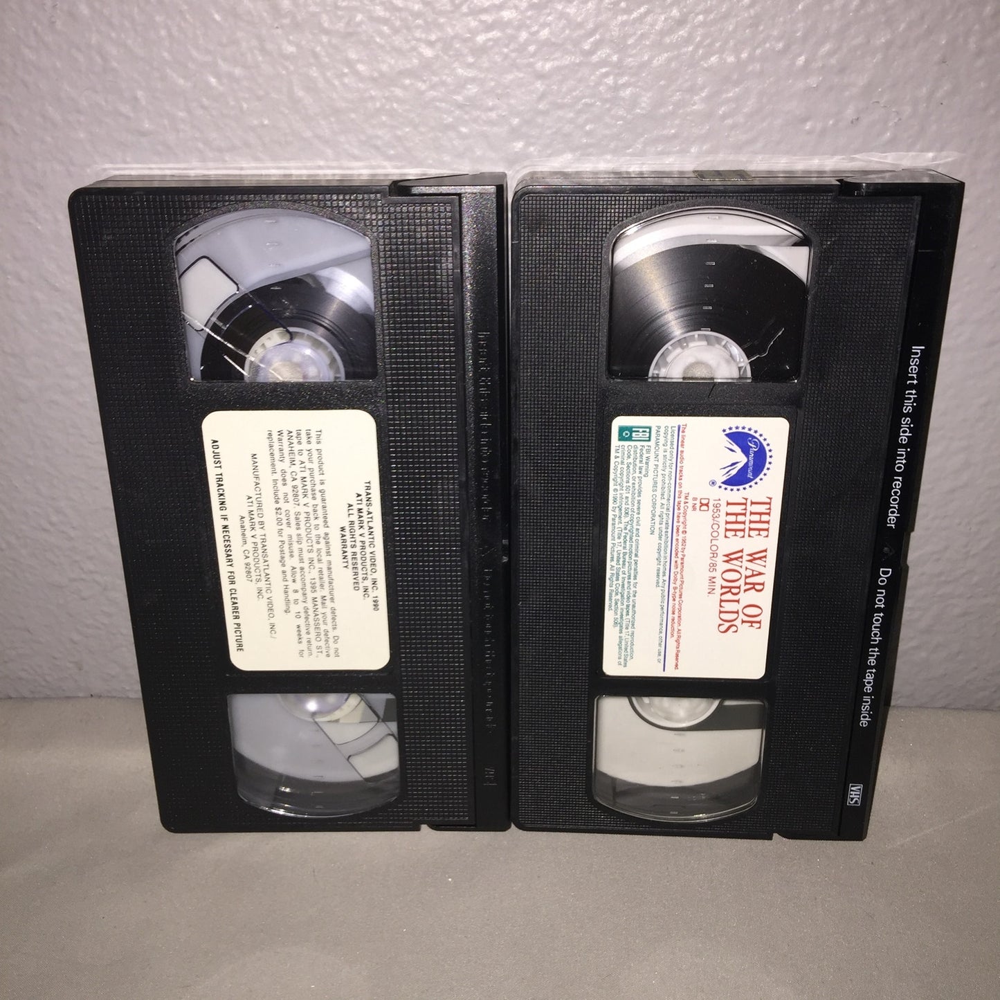 Vhs Used B&W 1950s 50s Killers From Space / The War Of The Worlds Tape Bundle