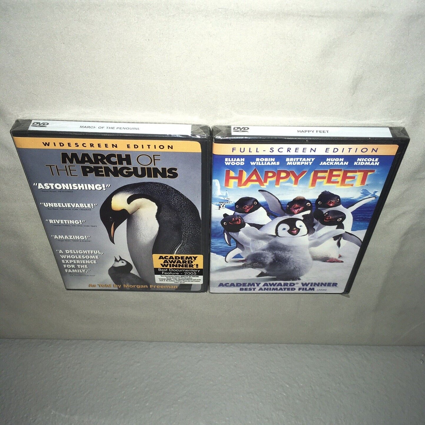 Dvd Sealed New Nwt March Of The Penguins / Happy Feet Penguin Movies Bundle Lot