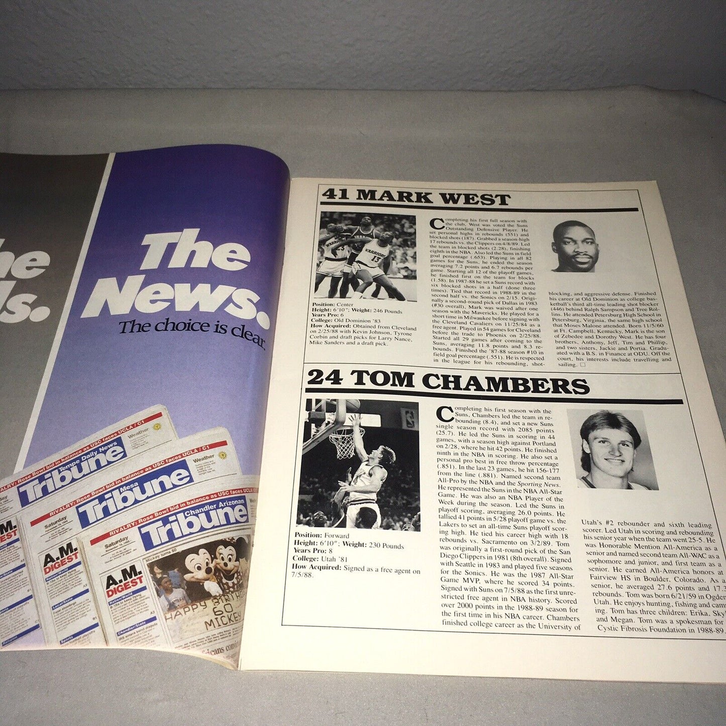 Phoenix Suns Hoop 90s NBA Program Lot Vintage Used Please See Info For Condition