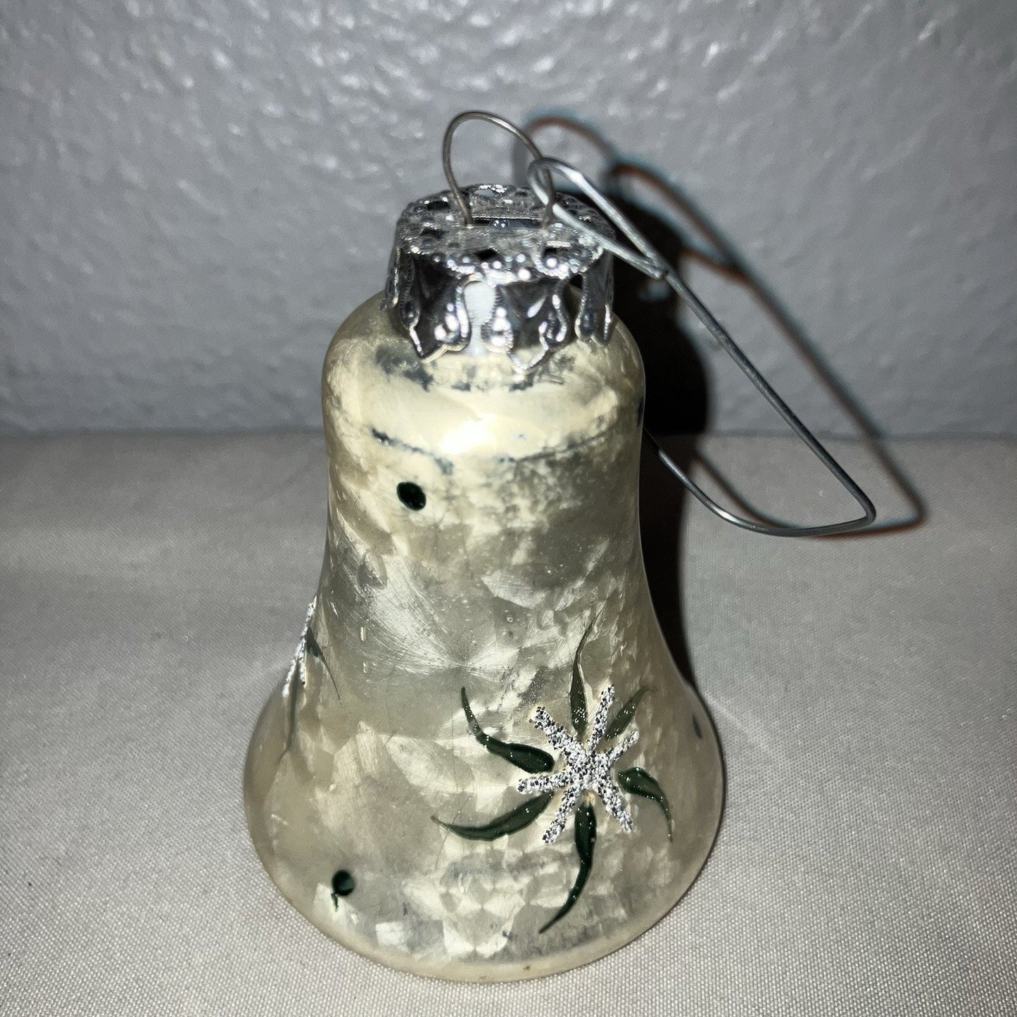 Vintage Glass Bell Xmas Christmas Holiday Ornament Shipped W Care Double Boxed