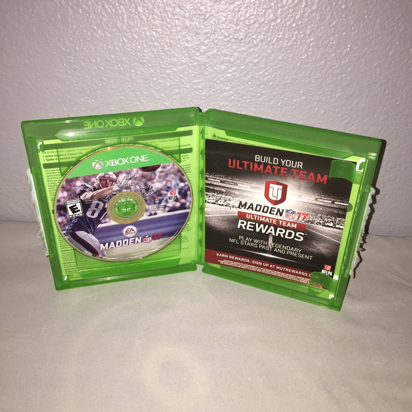 Xbox One Madden 17 / 18 Game Lot Tom Brady Rob Gronkowski Patriots *Tested Used*
