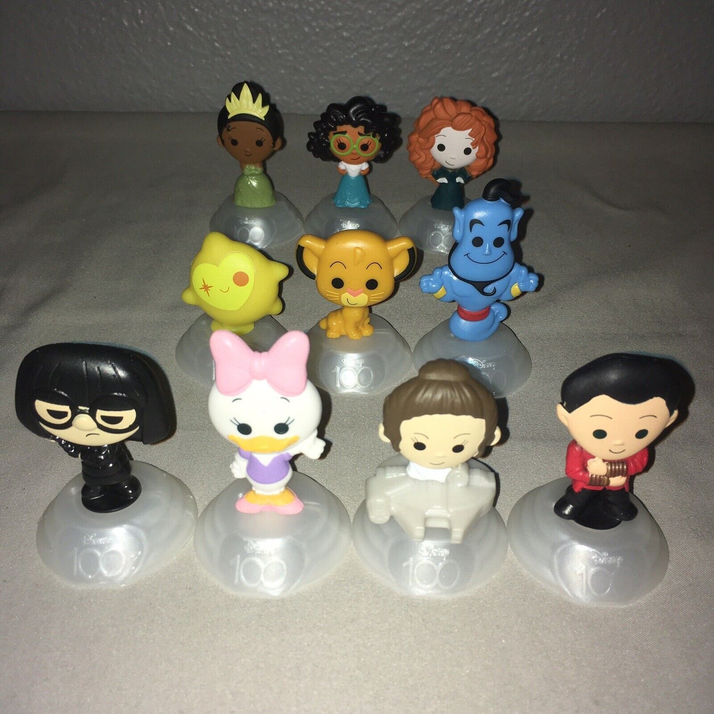 Disney 100th Anniversary McDonald's Happy Meal FF Toy Figures Lot Of 10 Bundle