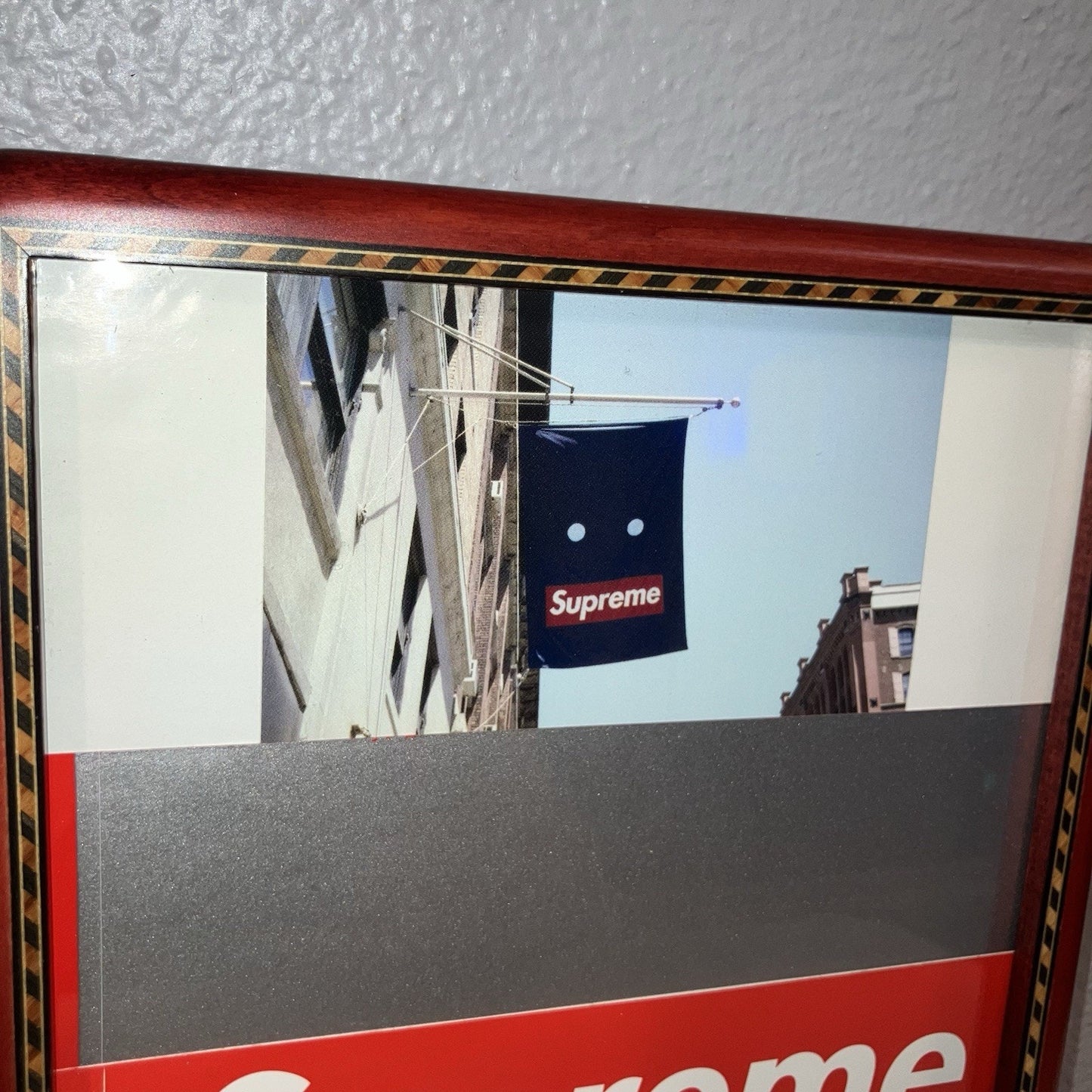 Supreme Framed Art Banner Sticker / 2 Scratch Off Box Logo Bogos / 1 Normal Red