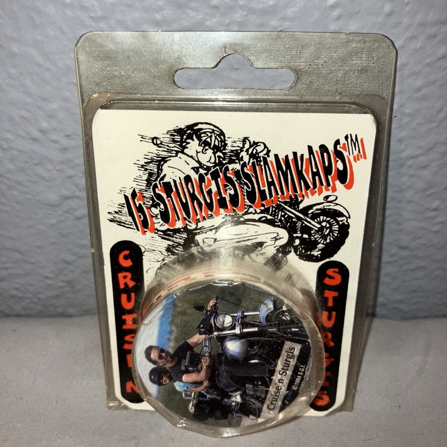 New Sturgis Motorcycle Rally 1994 Vintage Slam Caps Pogs Slammers 15 New In Pack