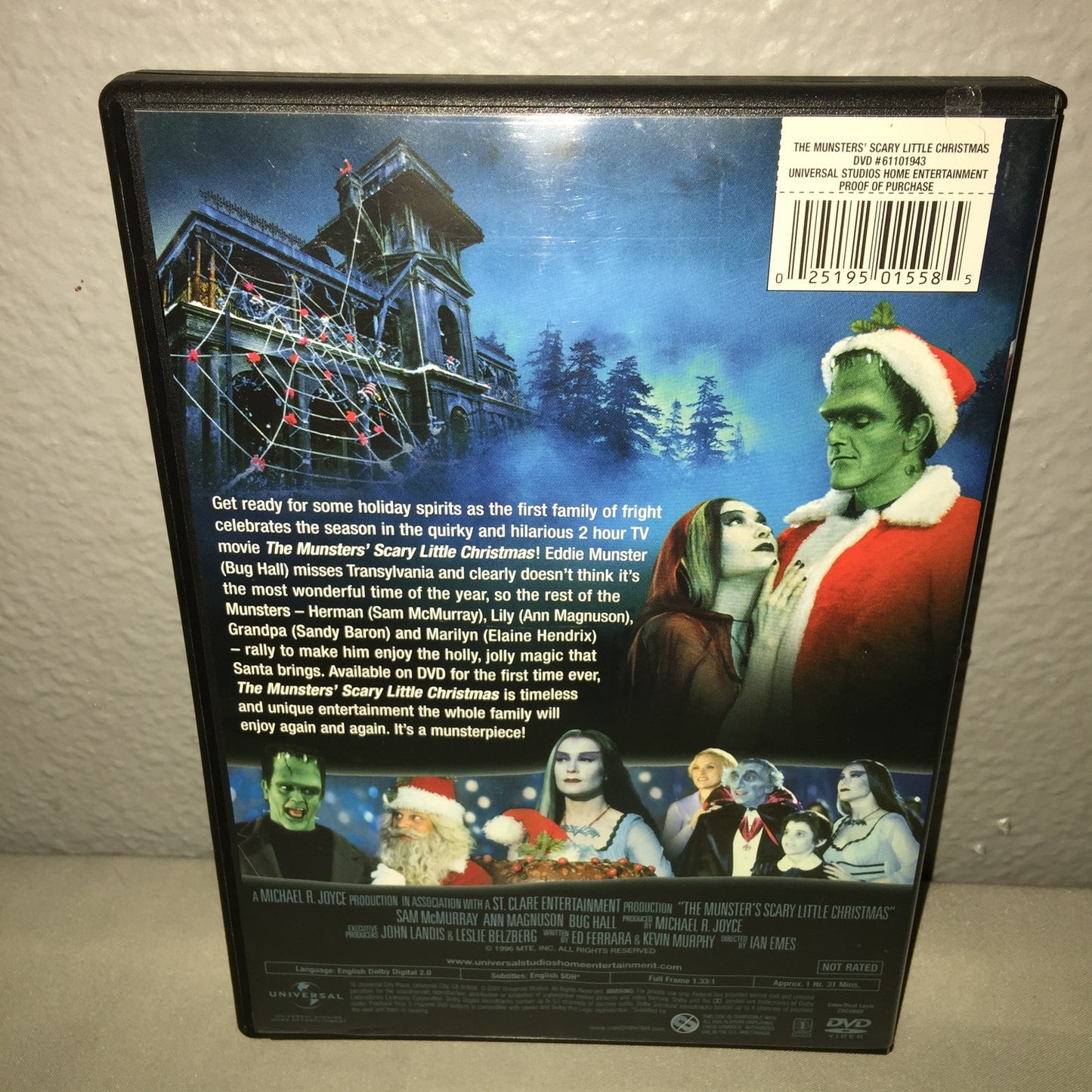 Xmas Dvd Used The Munsters' Scary Little Christmas 2007 Stars Bug Hall As Eddie