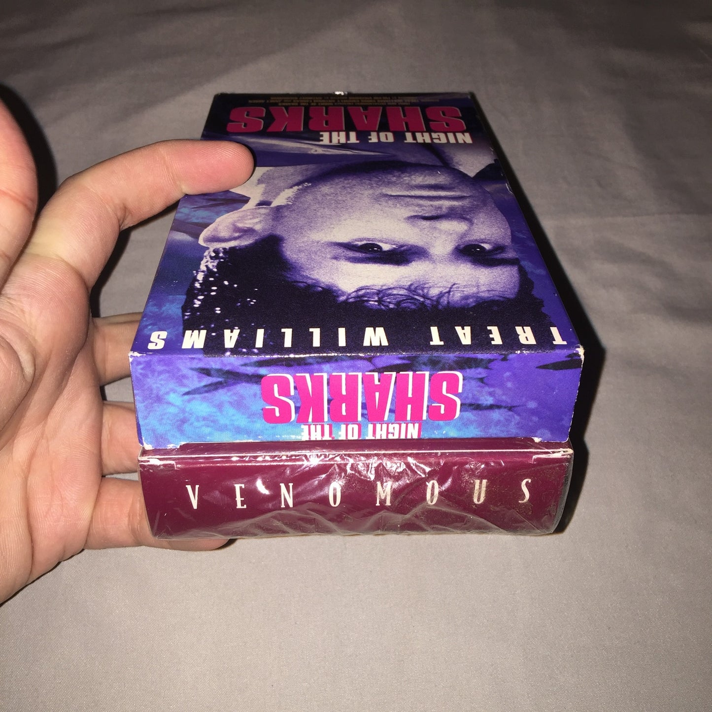 Vhs Used Night of the Sharks / Venomous Treat Williams Tape Lot Cult Horror Lot
