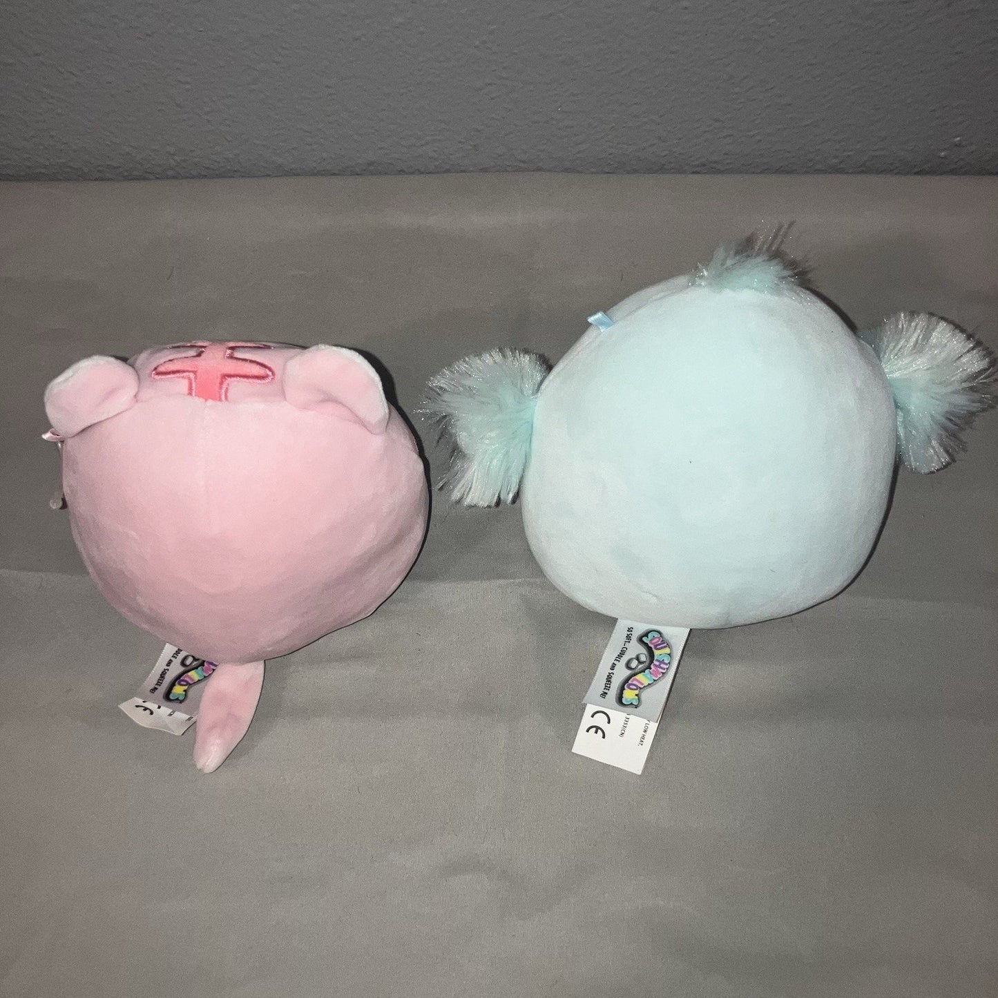 Squishmallows Paulita The Pink Cat / Cedric The Chick Kellytoy Stuffed Plush Lot