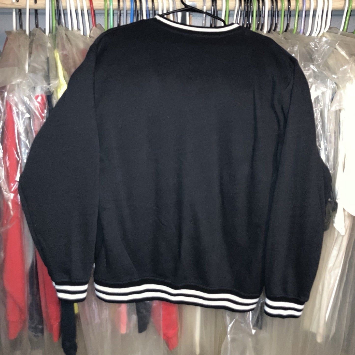 Superrradical Black Large Size Playboy Nirvana Sweatshirt Embroidered Logo Used