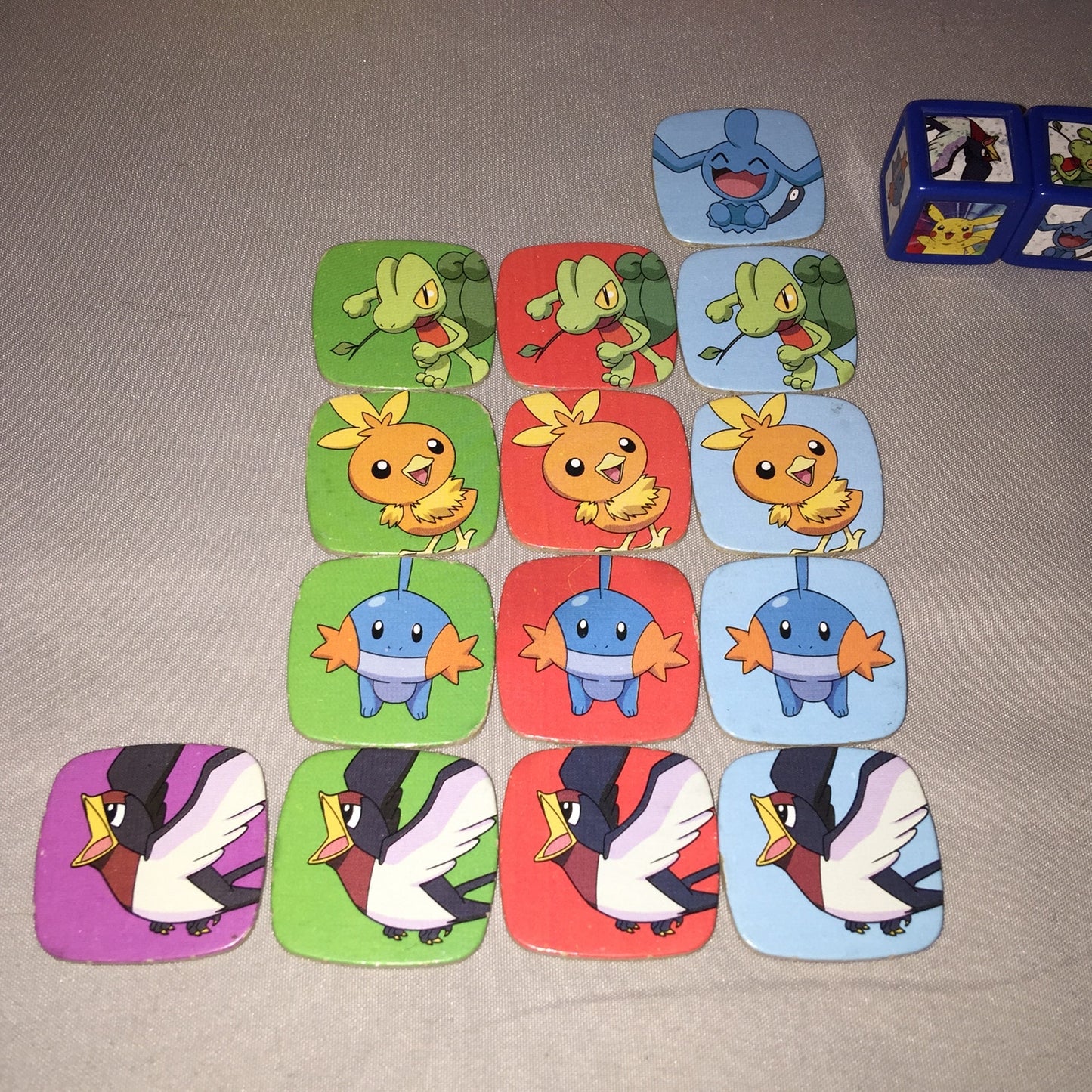 Pokemon Yahtzee Jr Toy Board Game Replacements Missing 4 Purple / 1 Green / Red