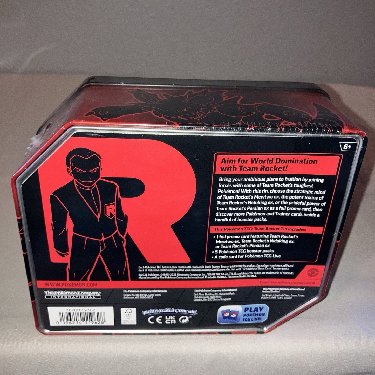 Pokemon DR Mewtwo Tin PE Surprise Box 2 PF Tech Sticker Trick Or Trade 35 Pk + 2