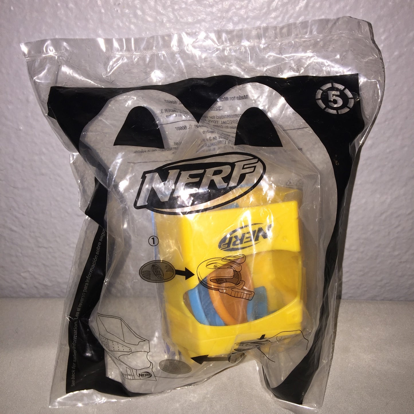 New 3 Nerf #1 / #2 / 5 Disk Blaster / Hoop / Sink Disk McDonald's FF Toy Lot