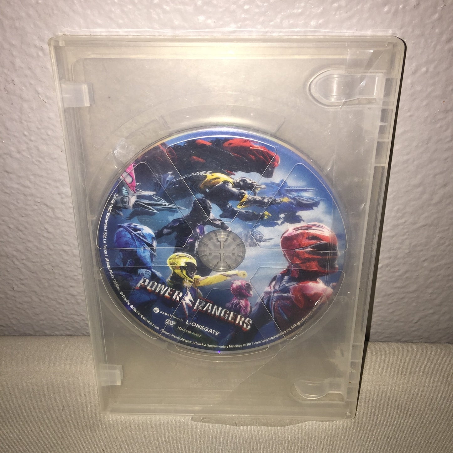 Dvd Used 2017 Power Rangers Lionsgate Version *Disc Only In Replacement Case*