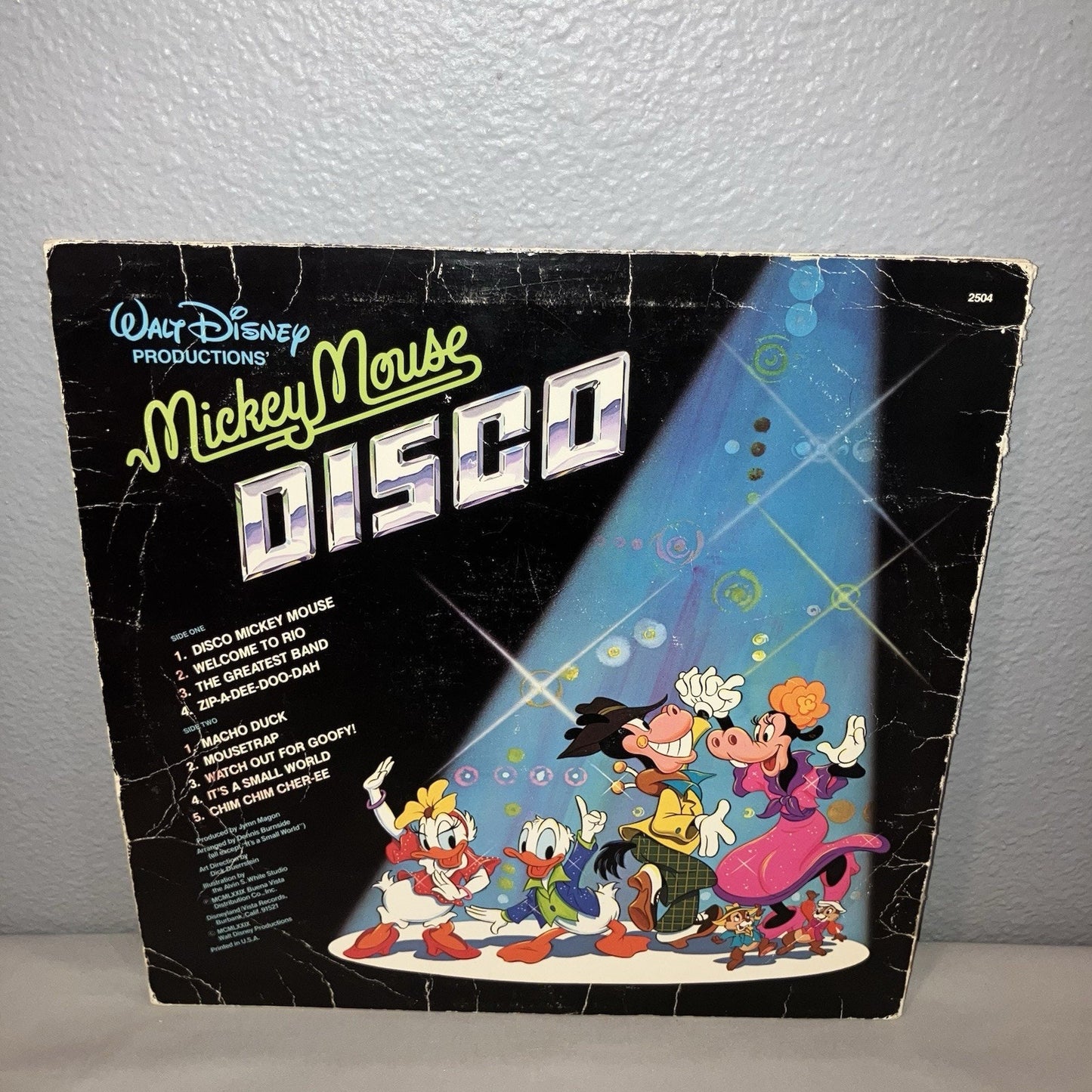 Vinyl Record Walt Disney Mickey Mouse Disco 1979 LP Album *See Pics Broken Edge*