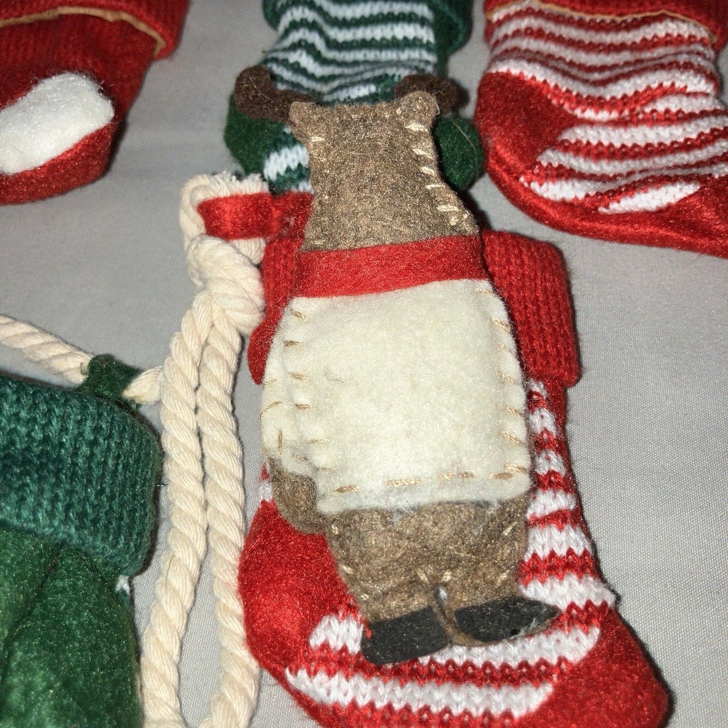 Vintage 25 Days Of Christmas Mini Stocking Mantle Advent Calender Xmas Ornament