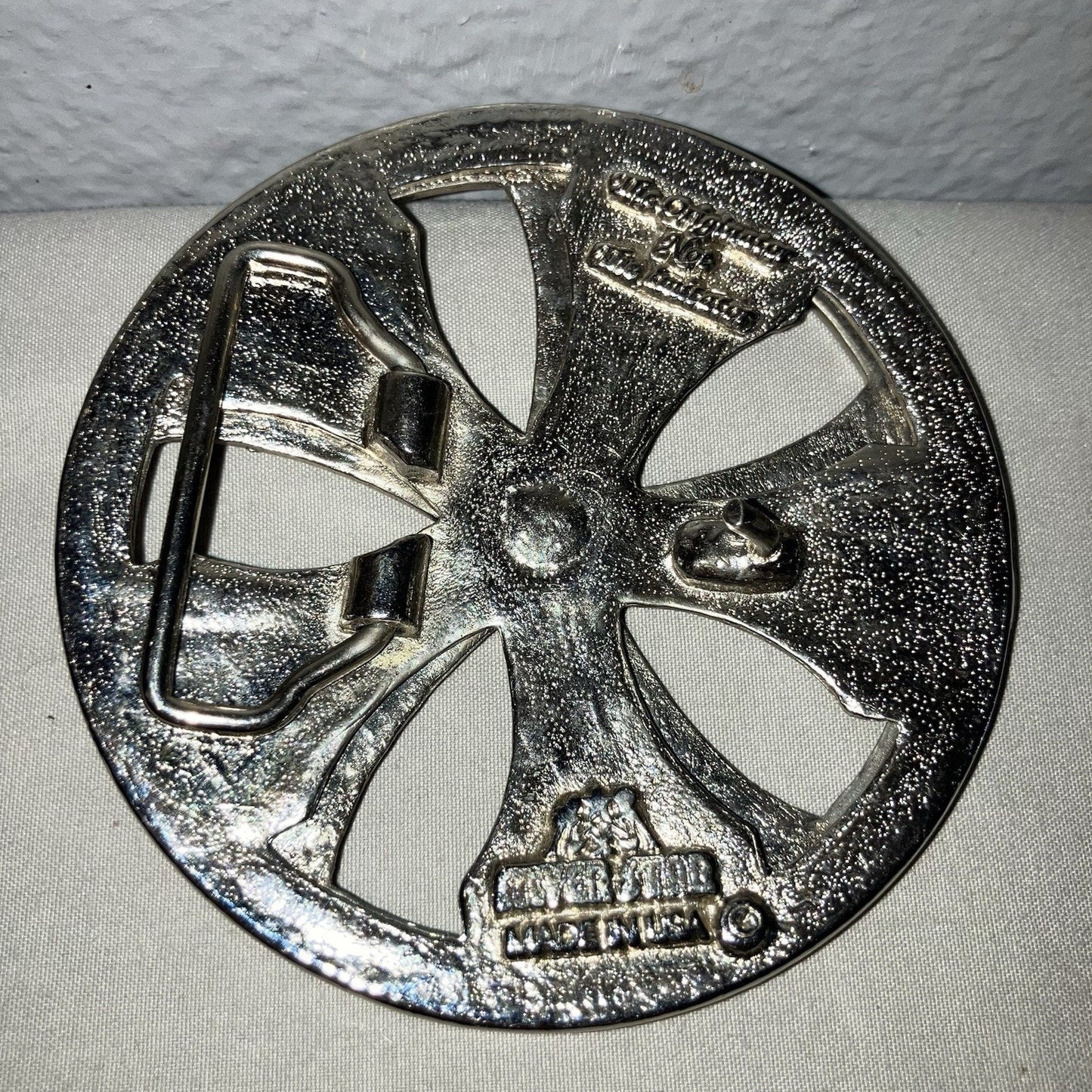 Silver Star Original Spinner Belt Buckle Car Truck Rim Tire Spinning Motion Used
