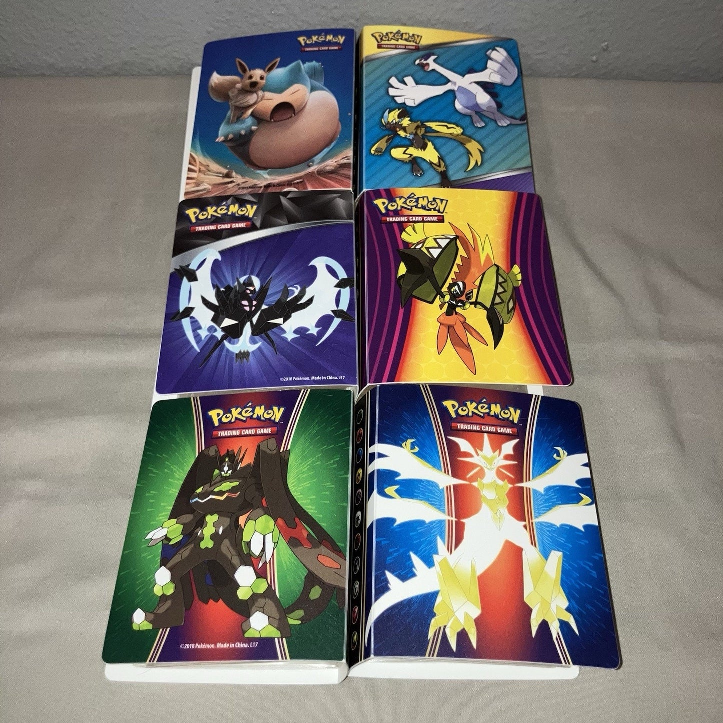 Pokemon Card Mini Binder Lot Celebi Pikachu Snorlax Eevee Lugia Lunala Solgaleo