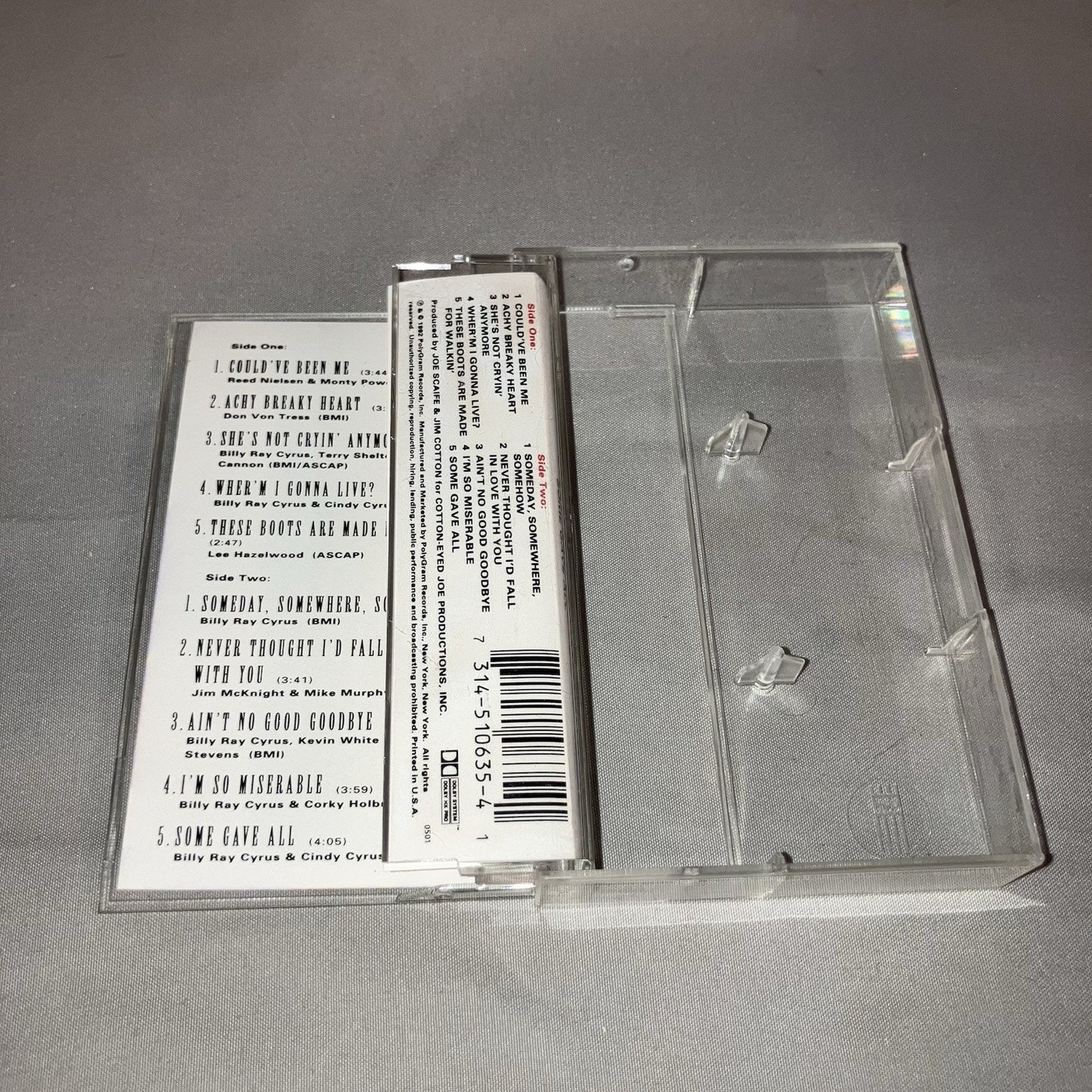 Vhs / Tape Billy Ray Cyrus 1992 Some Gave All Achy Breaky Heart Could’ve Been Me