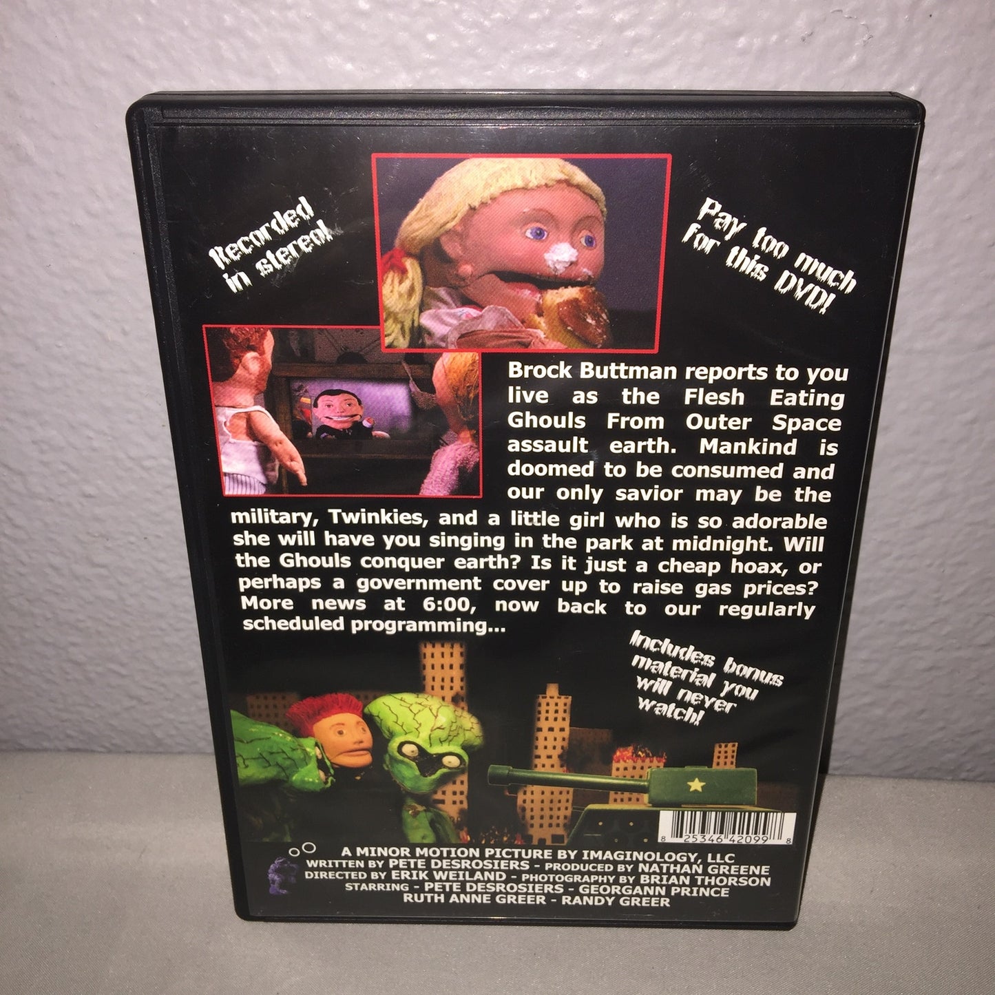 DVD USED Flesh Eating Ghouls From Outer Space Cult Puppet Comedy Pete Desrosiers