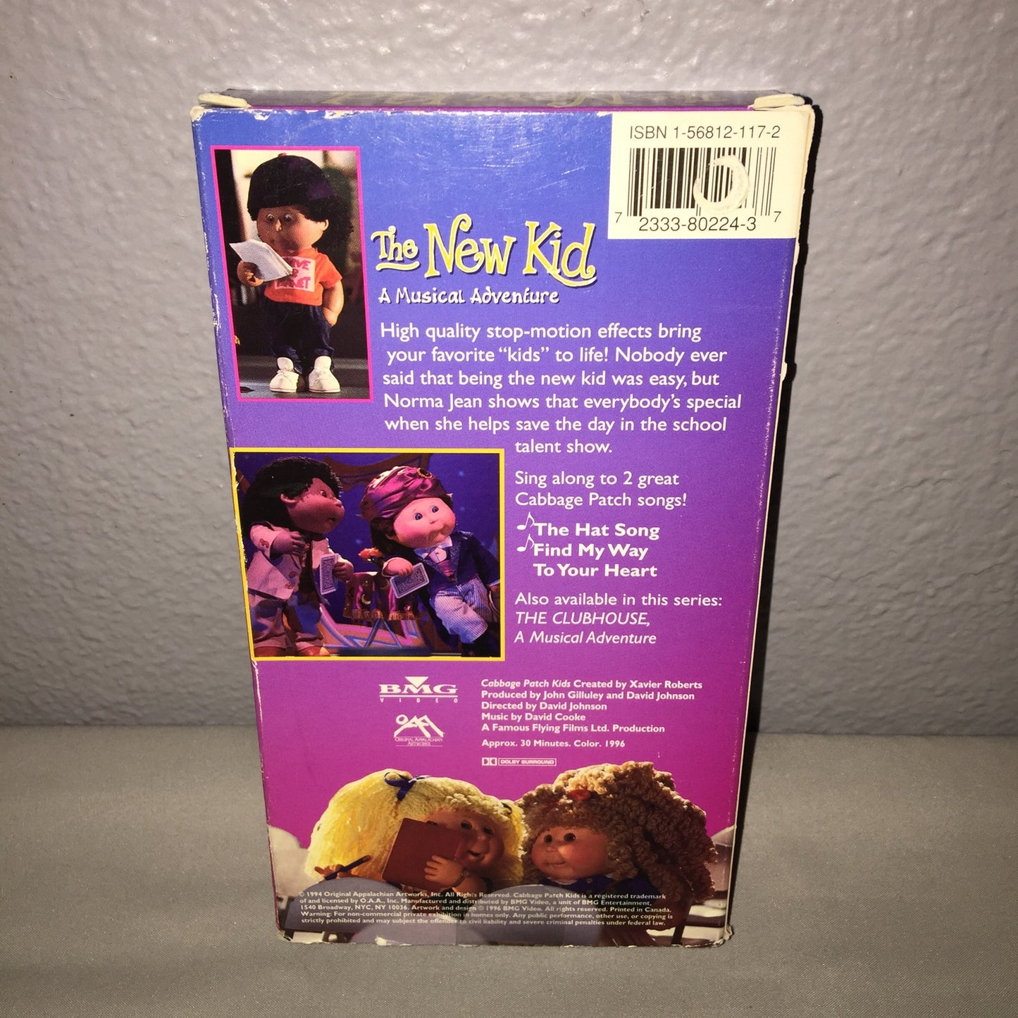 Vhs Used Cabbage Patch Kids The New Kid A Musical Adventure Single Tape Bmg