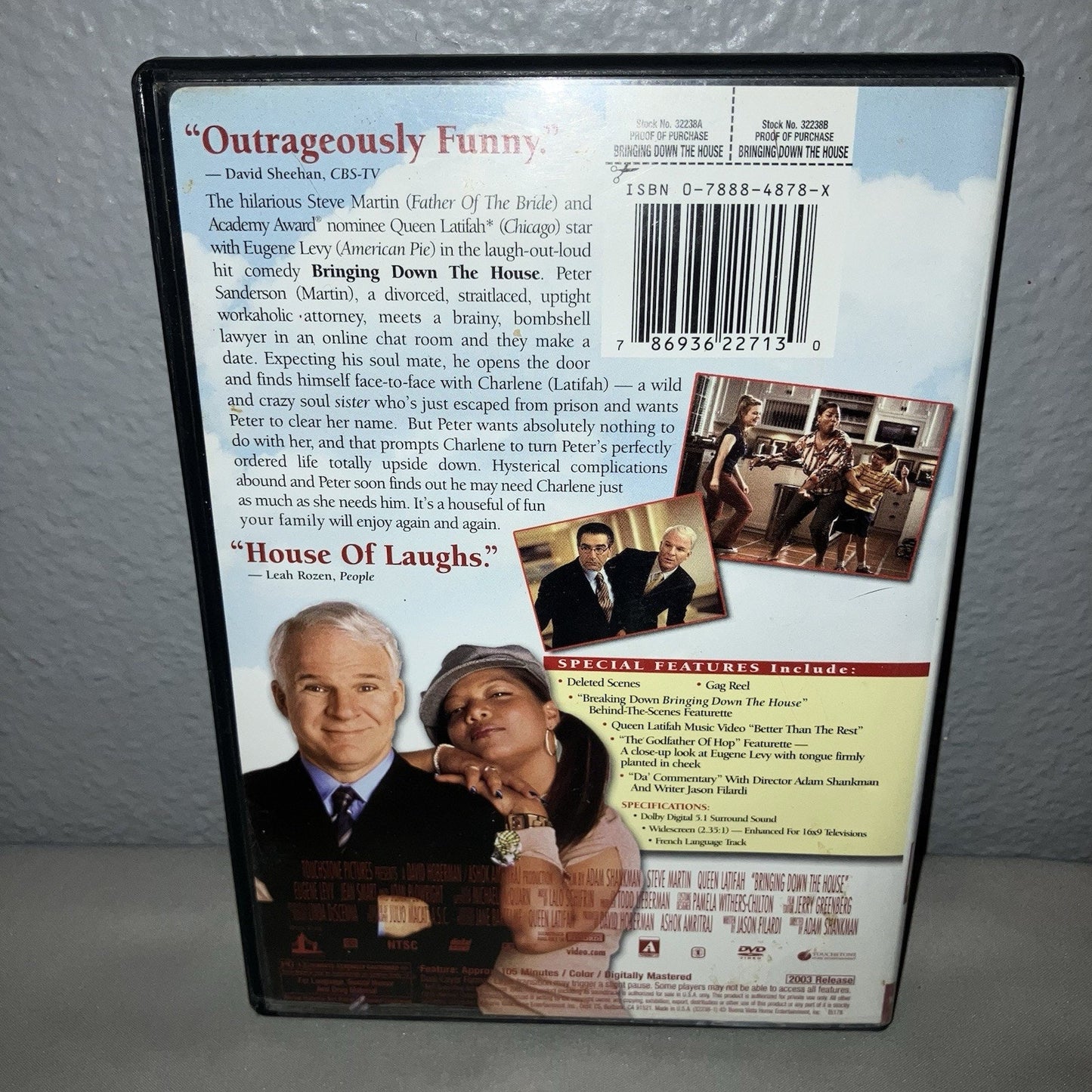 Dvd Case Only Bringing Down the House Touchstone Pictures Steve Martin Comedy