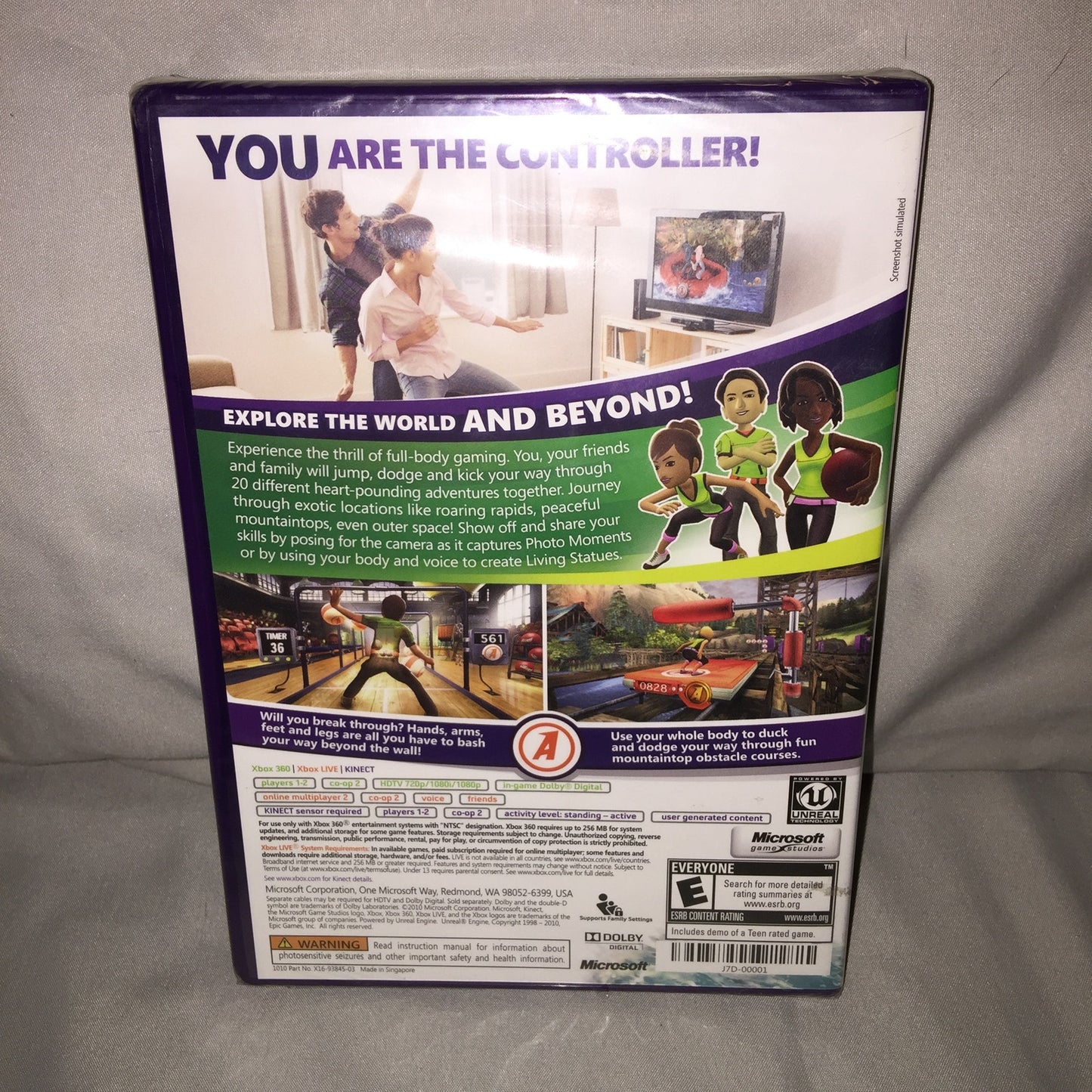Xbox 360 New Sealed Kinect Adventures / Open Kinect Adventures Enjoy / Collect 1