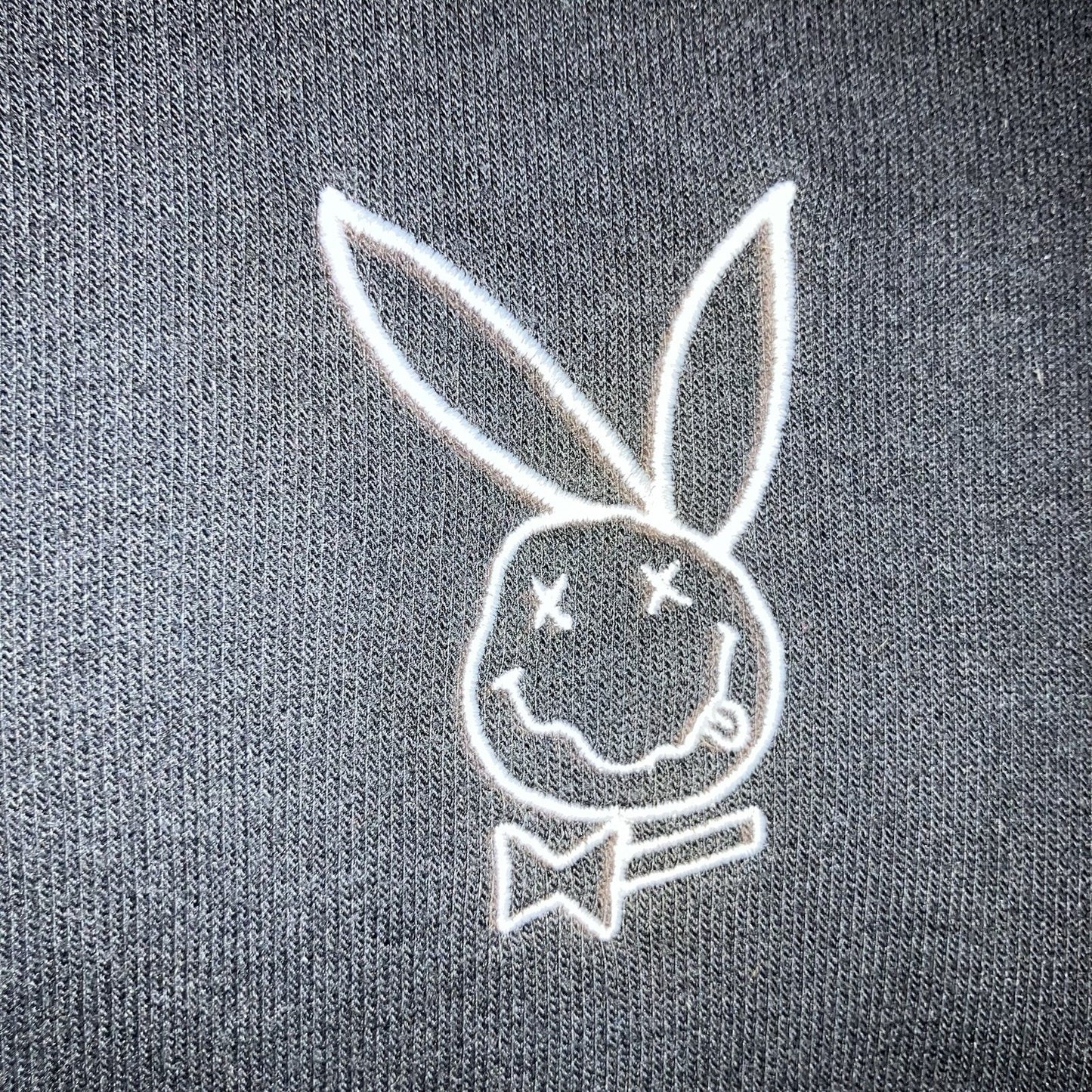 Superrradical Black Large Size Playboy Nirvana Sweatshirt Embroidered Logo Used