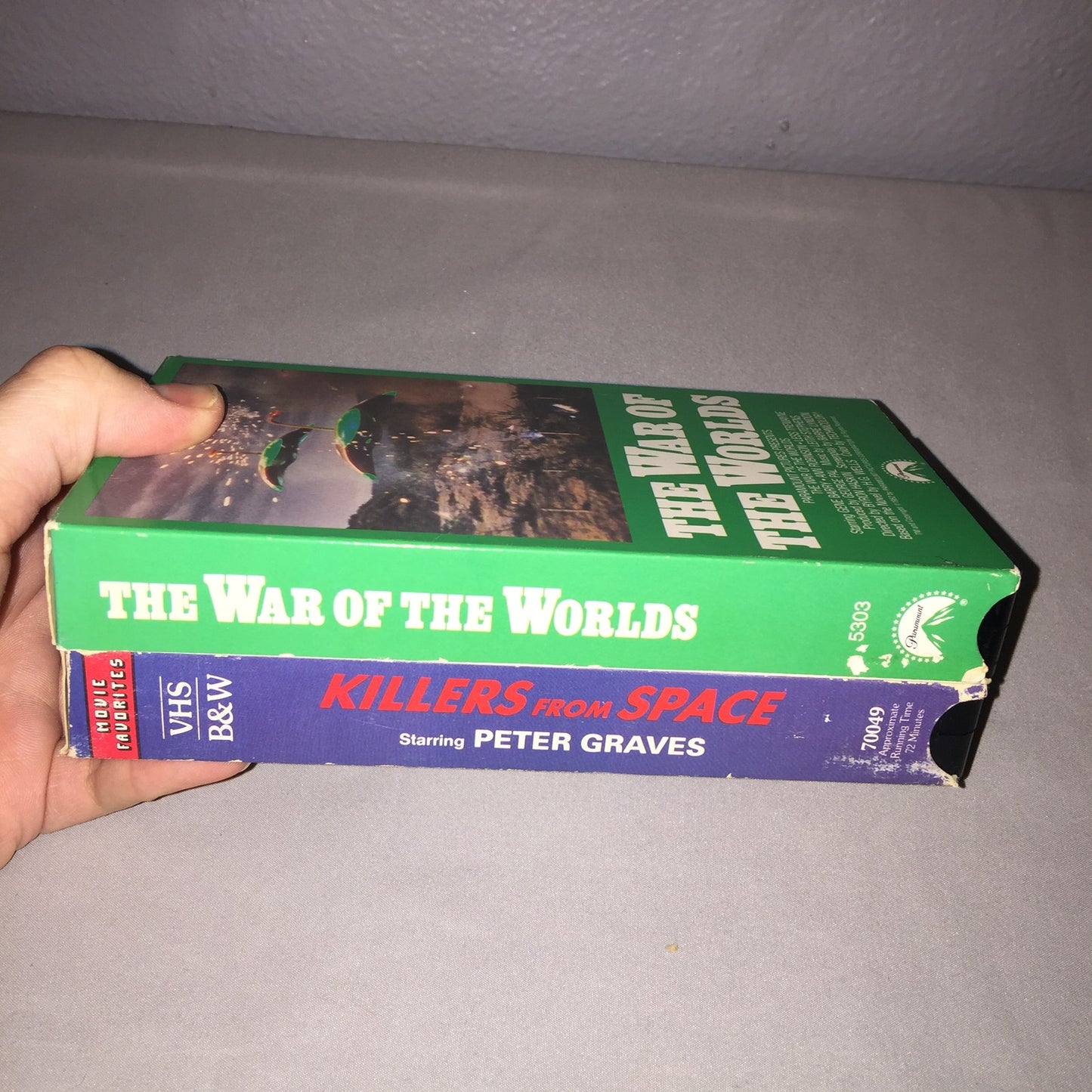 Vhs Used B&W 1950s 50s Killers From Space / The War Of The Worlds Tape Bundle