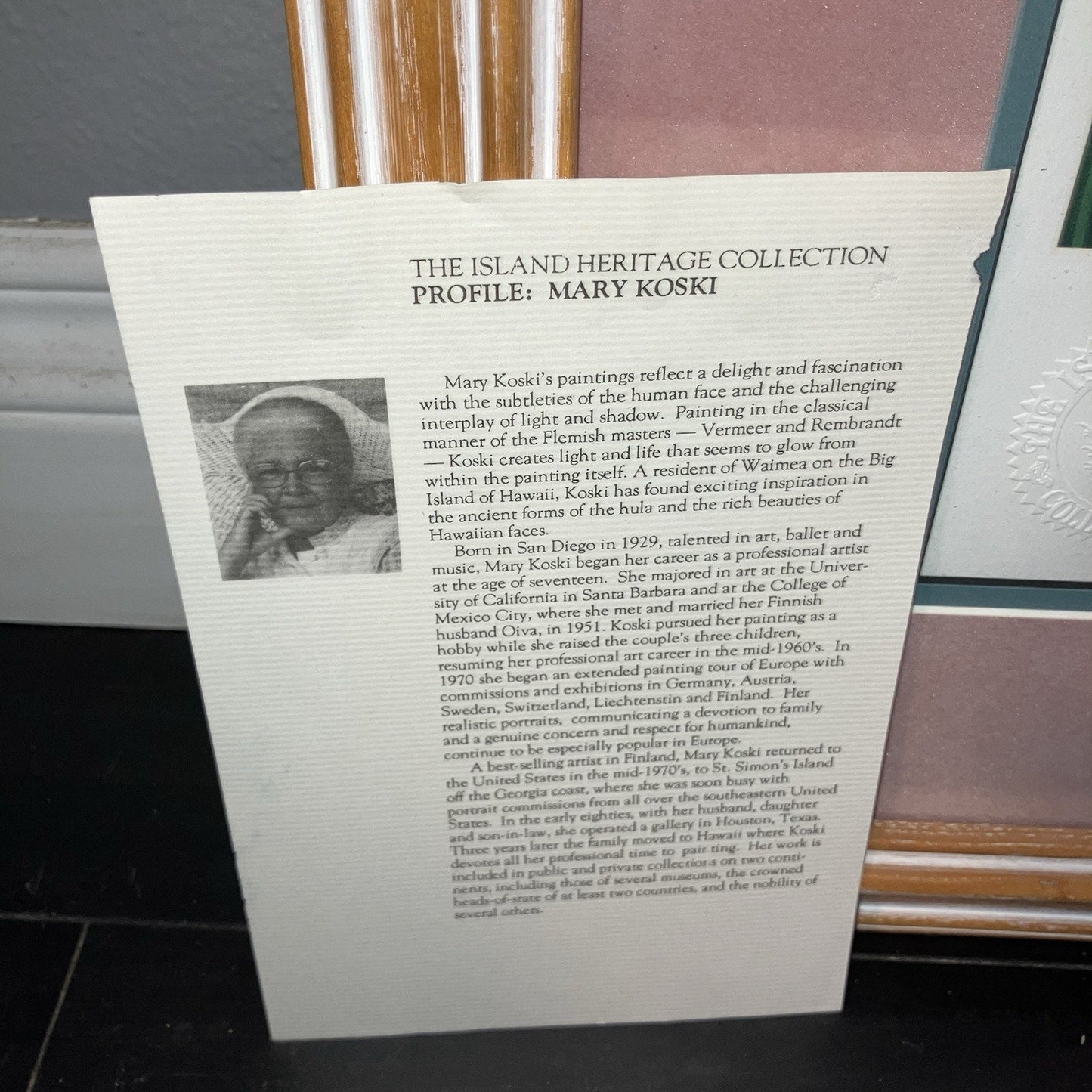 Art Mary Koski White Ginger 24x30”Lithograph / Serigraph 321/500 COA See Info