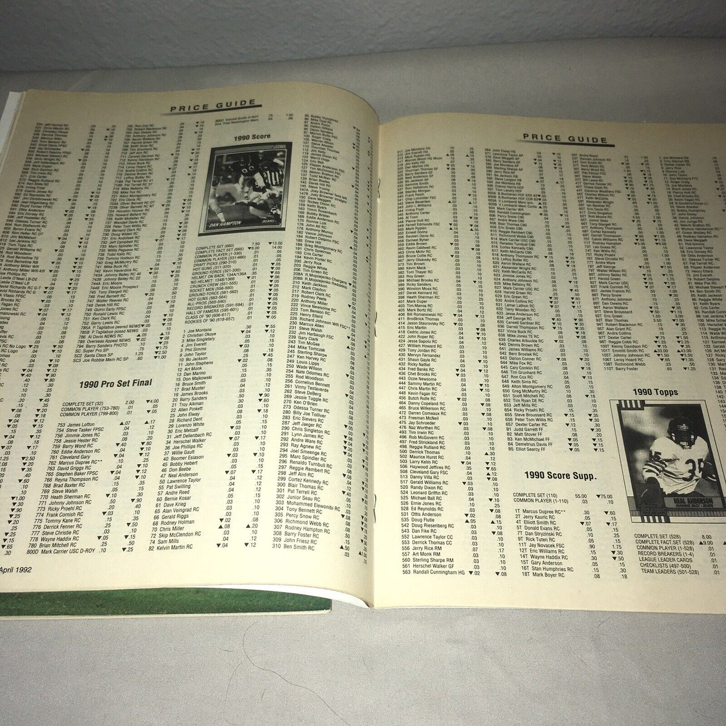 Beckett NFL Football Card Monthly Issues #21 #25 December 1991 April 1992 *Used*