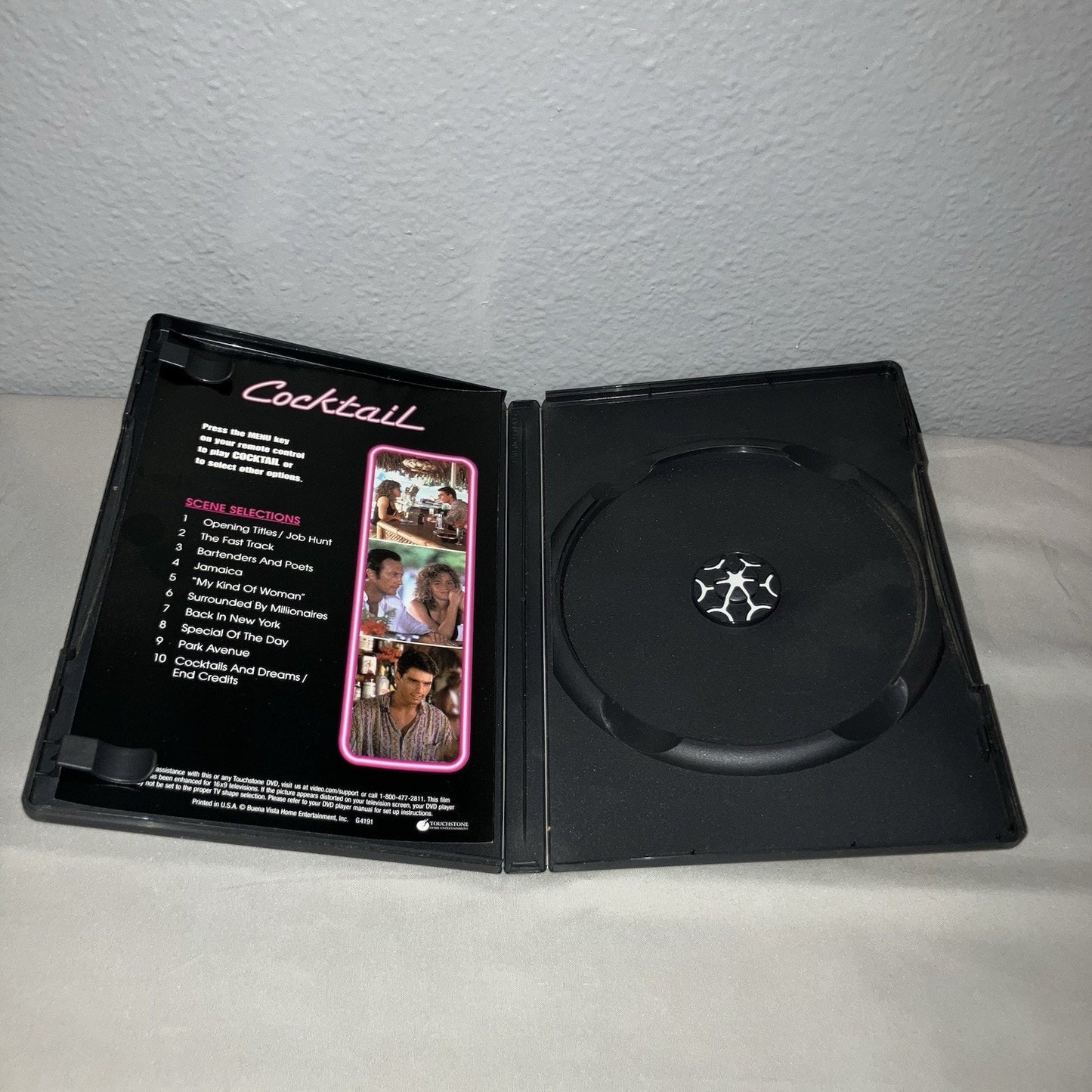 Dvd Case Only Cocktail 1988 Touchstone Pictures Tom Cruise Used Replacement Only