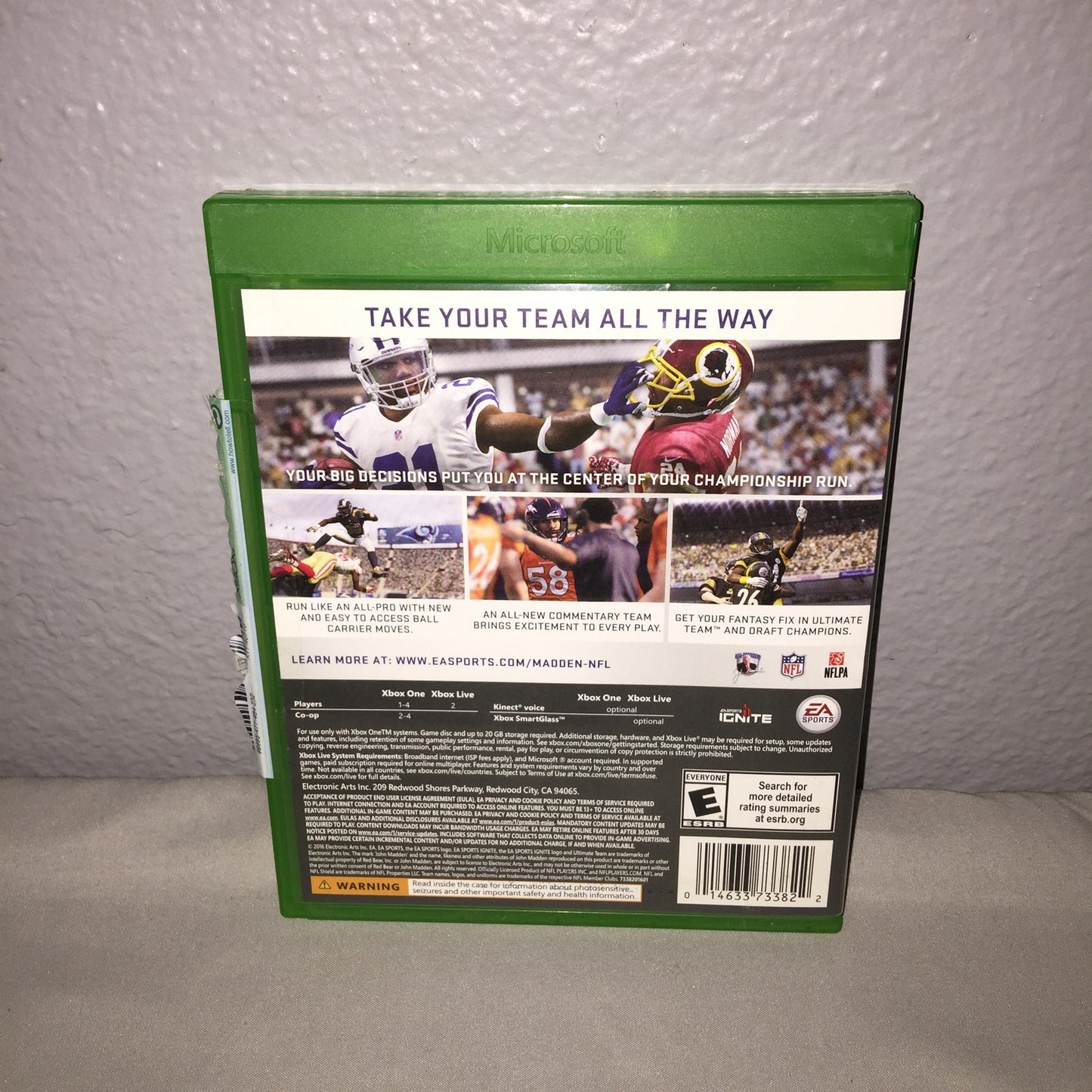 Xbox One Madden 17 / 18 Game Lot Tom Brady Rob Gronkowski Patriots *Tested Used*