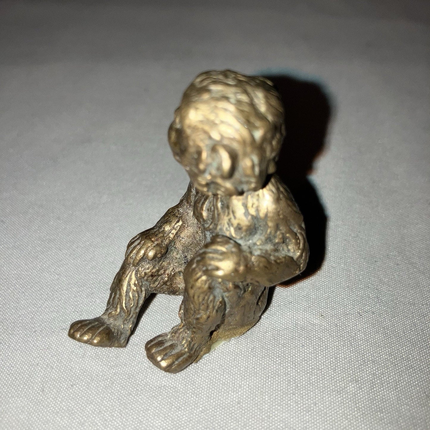 Brass Or Bronze Monkey Miniature Mini Small Figurine *Used Please View Pictures*