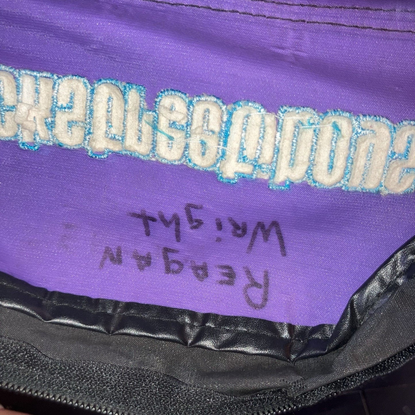 Backstreet Boys Purple Blue Black School Bag Backpack Vintage Used Name Written