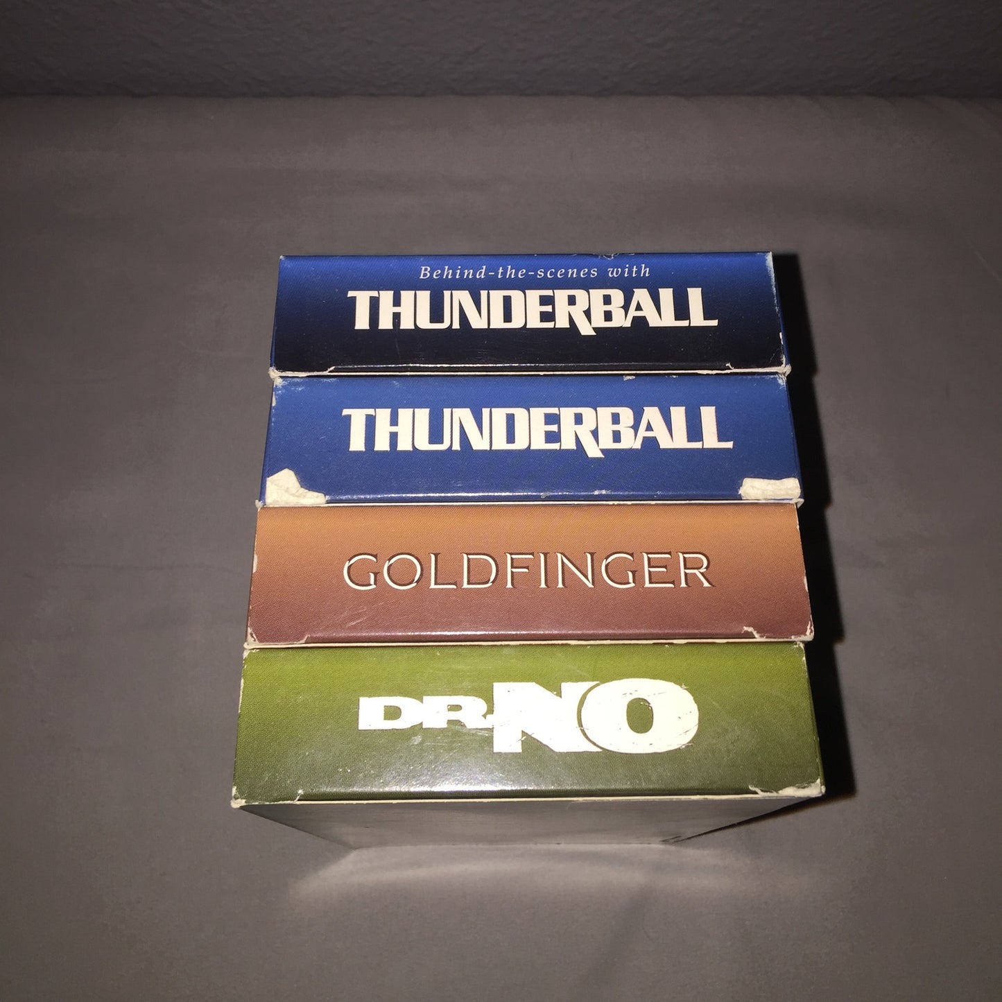 Vhs Used James Bond Dr. No / Goldfinger / Thunderball + Bts Lot Sean Connery