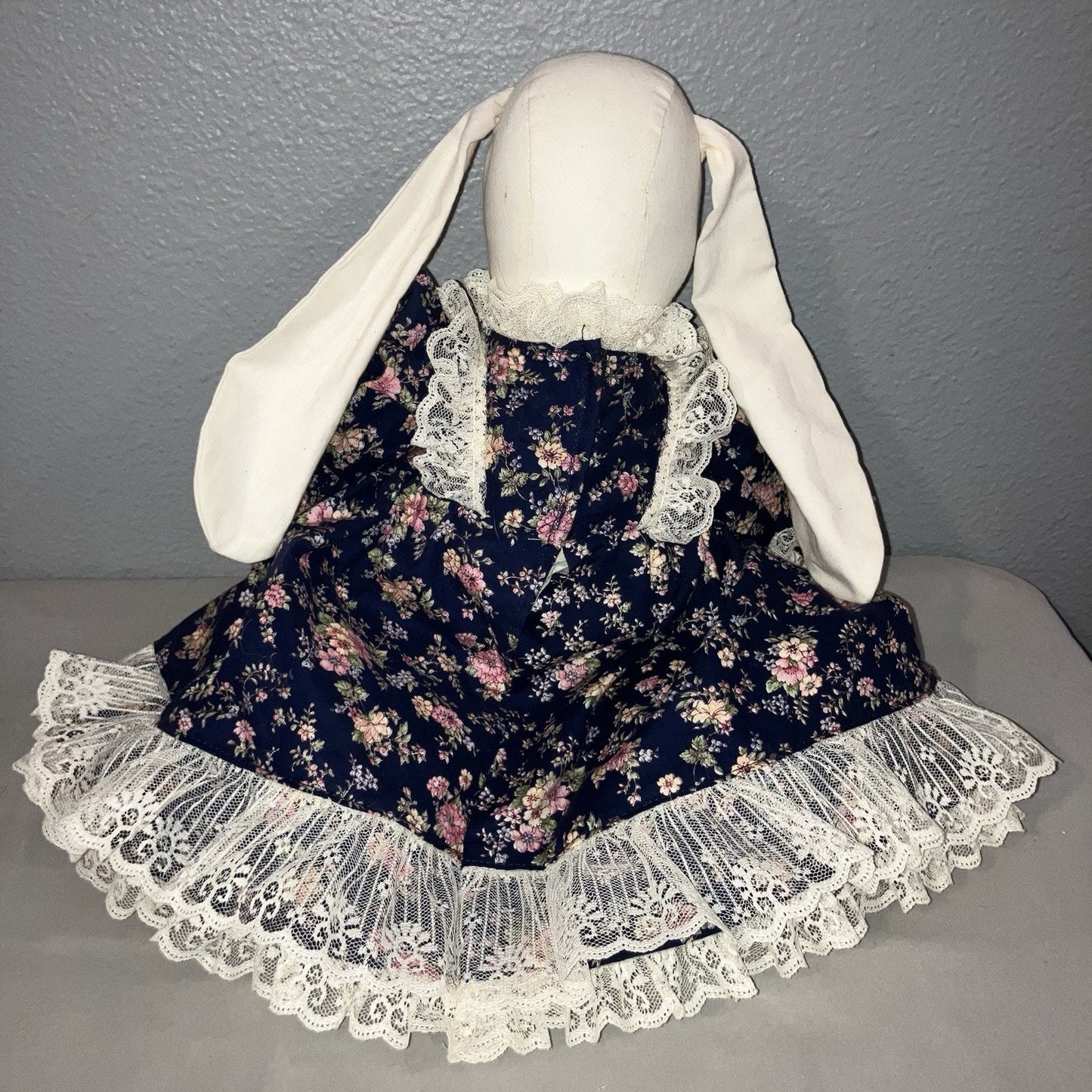 Vintage Handmade Muslin Long Ear Country Bunny Rabbit Woman / Boy Girl Children