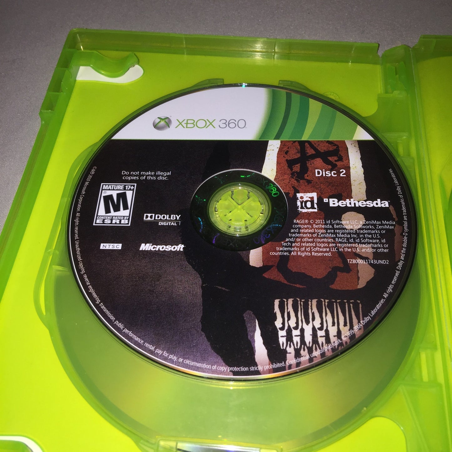 Xbox 360 Rage Anarchy Edition Game id Bethesda All 3 Discs Tested No Manual