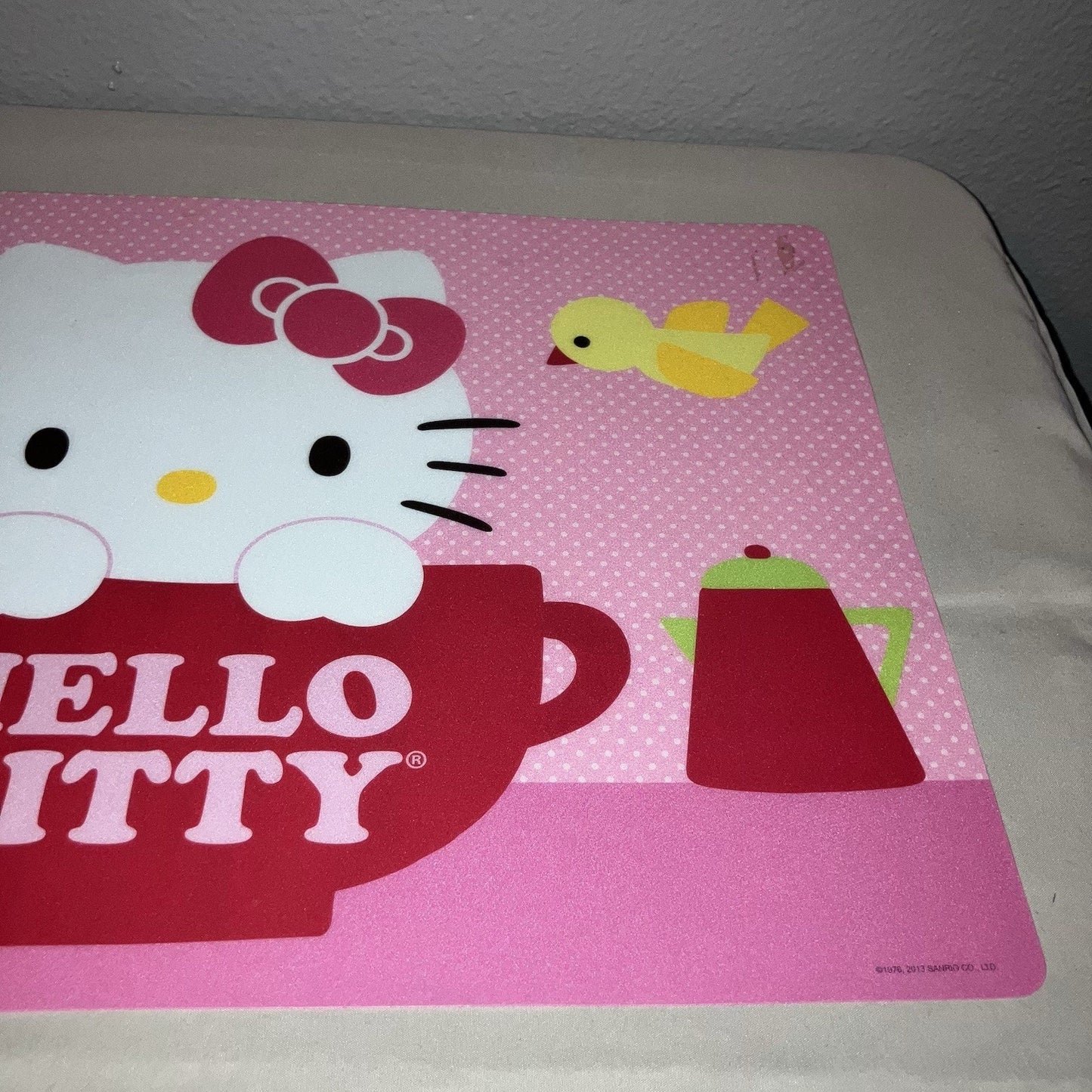 Cutlery Placemat Hello Kitty Sanrio 2012 Single 18” by Zak Zak Design Good Shape