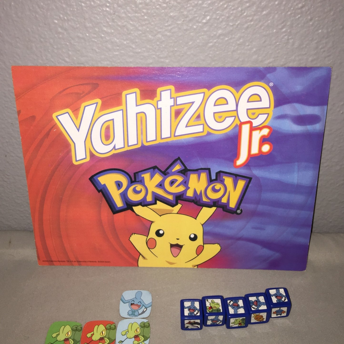 Pokemon Yahtzee Jr Toy Board Game Replacements Missing 4 Purple / 1 Green / Red