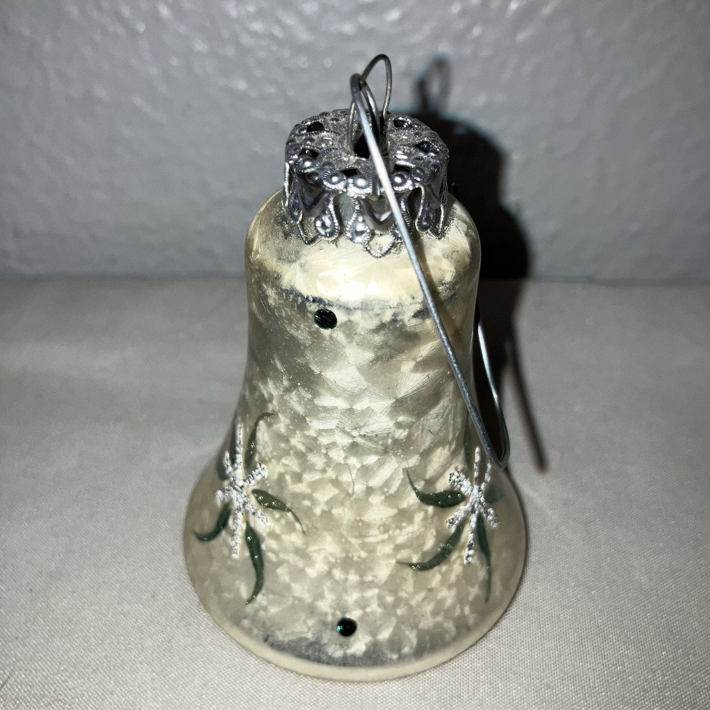 Vintage Glass Bell Xmas Christmas Holiday Ornament Shipped W Care Double Boxed