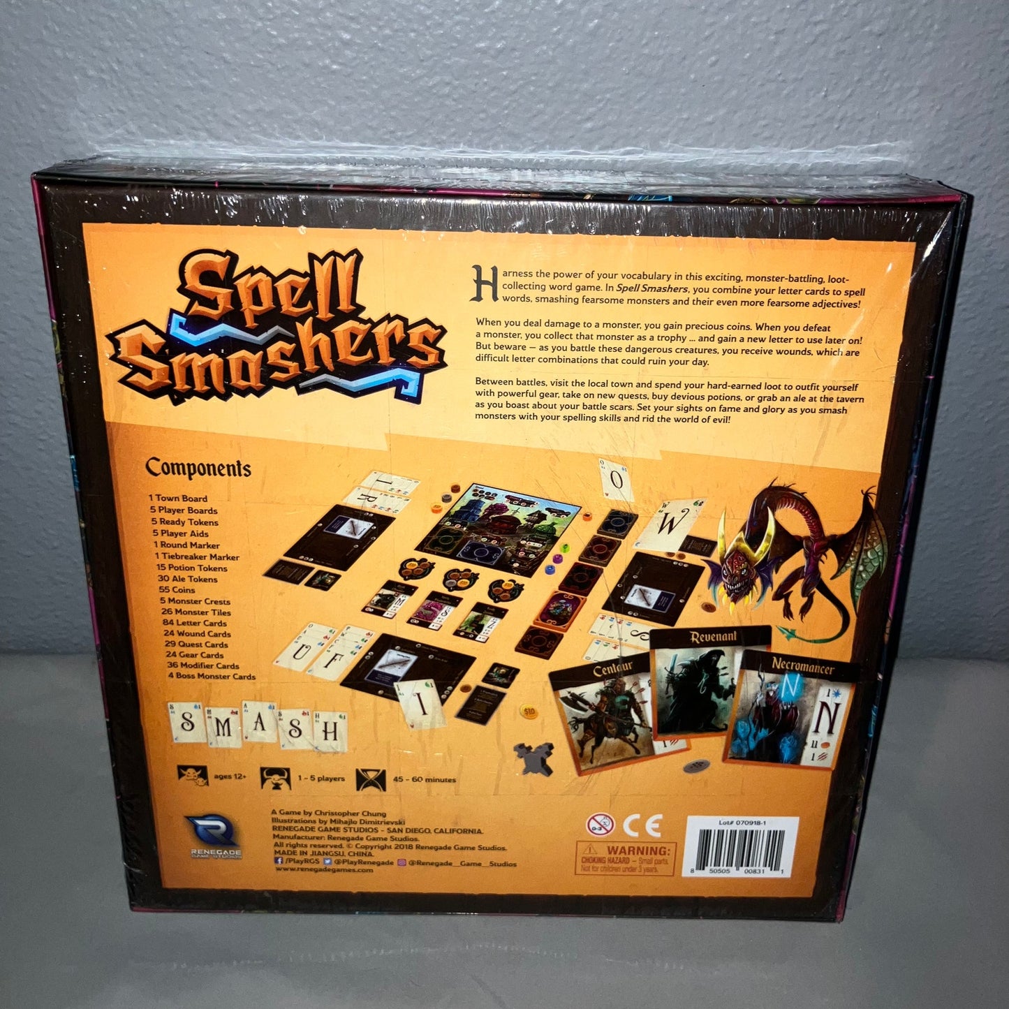 New Sealed Spell Smashers 2018 Vocabulary Board Game Renegade Game Studios Chung