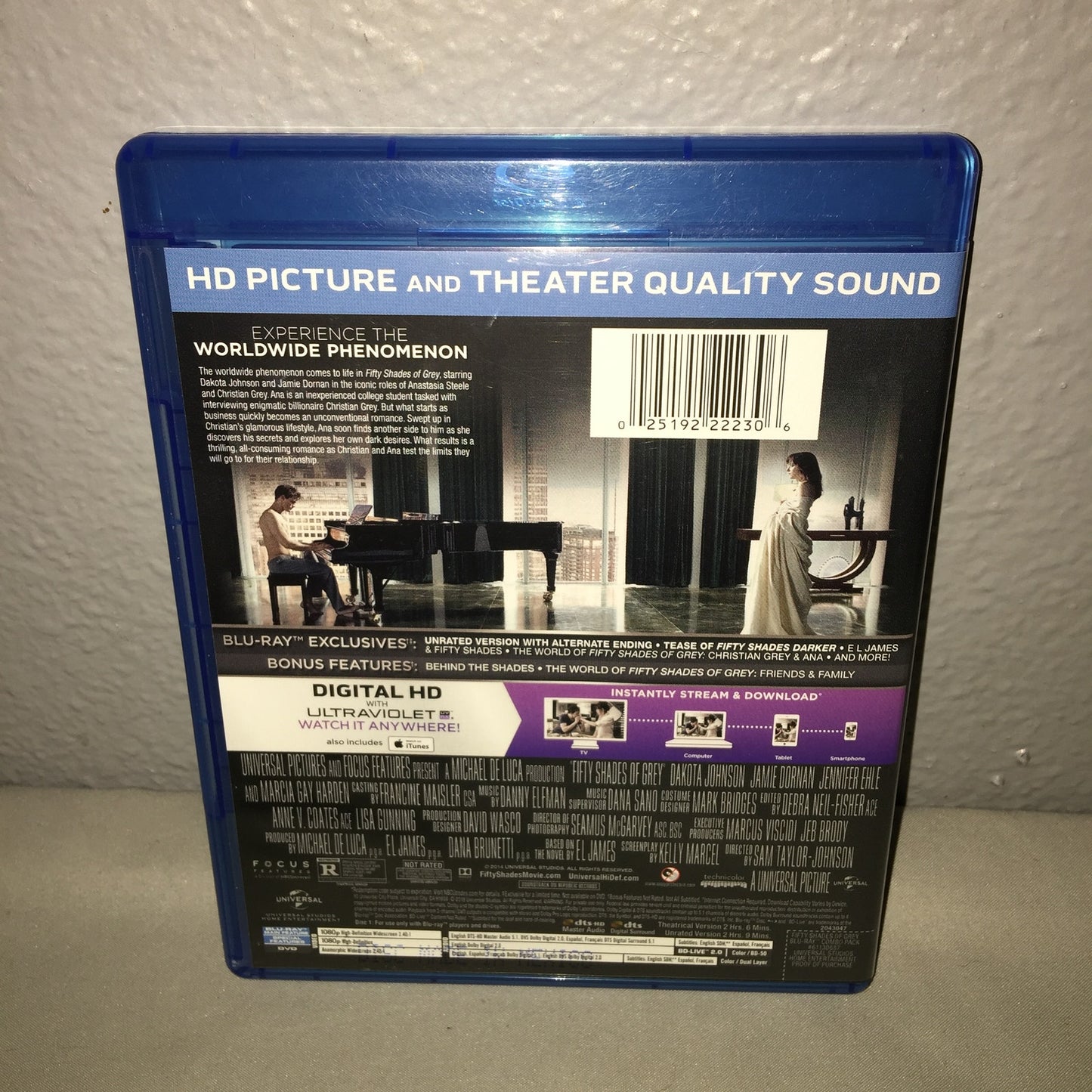 Blu-ray / Dvd Used Fifty Shades Of Grey Unrated Edition Dakota Johnson Universal