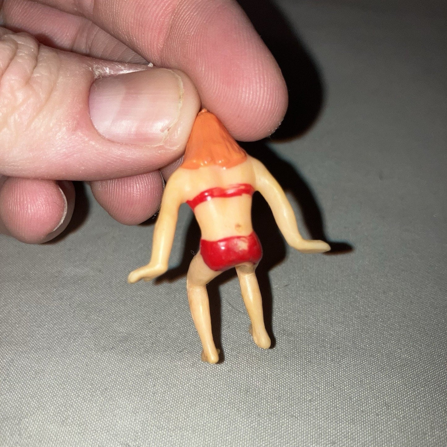 Miniature Mini Edge Sitting Beach Ocean Woman Lady In Bikini Bathing Suit Used