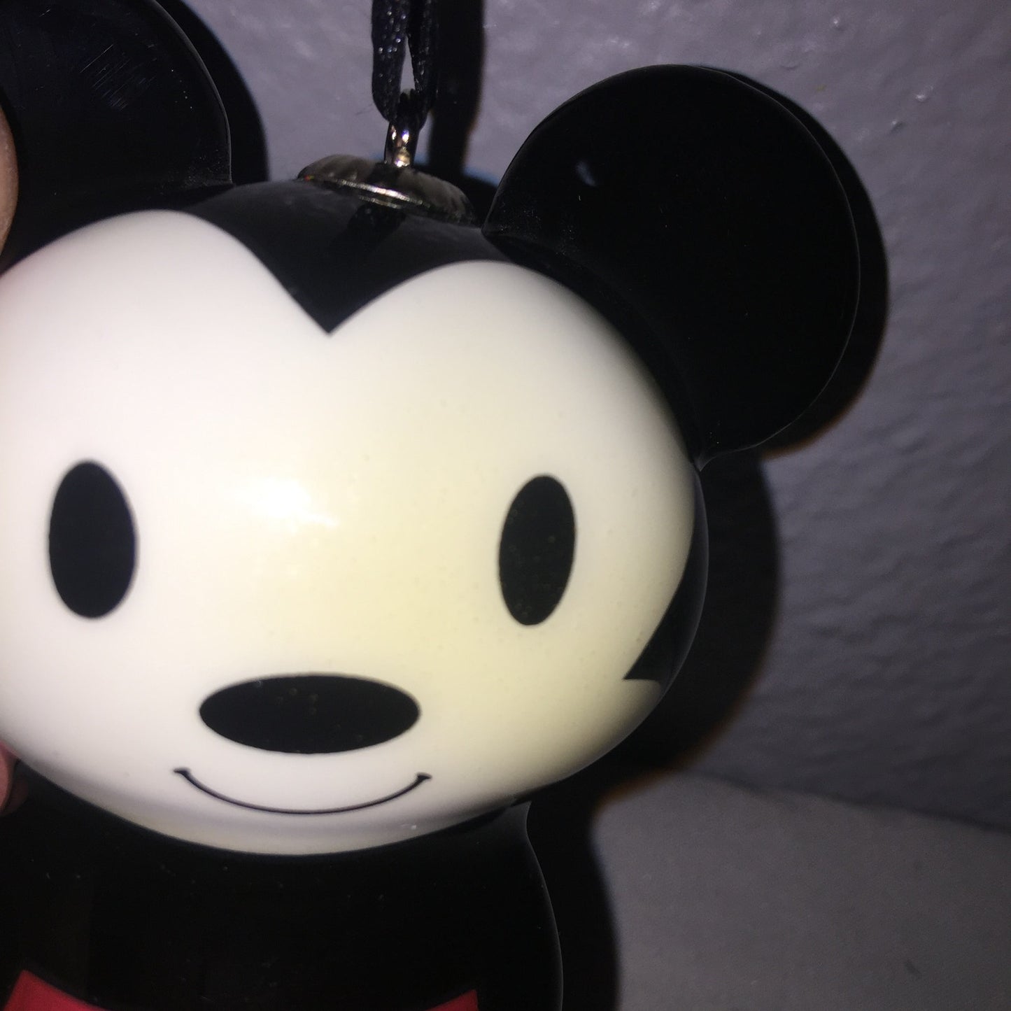 Xmas Disney Mickey Mouse Plastic Ornament Christmas Hallmark Store *Has A Defect