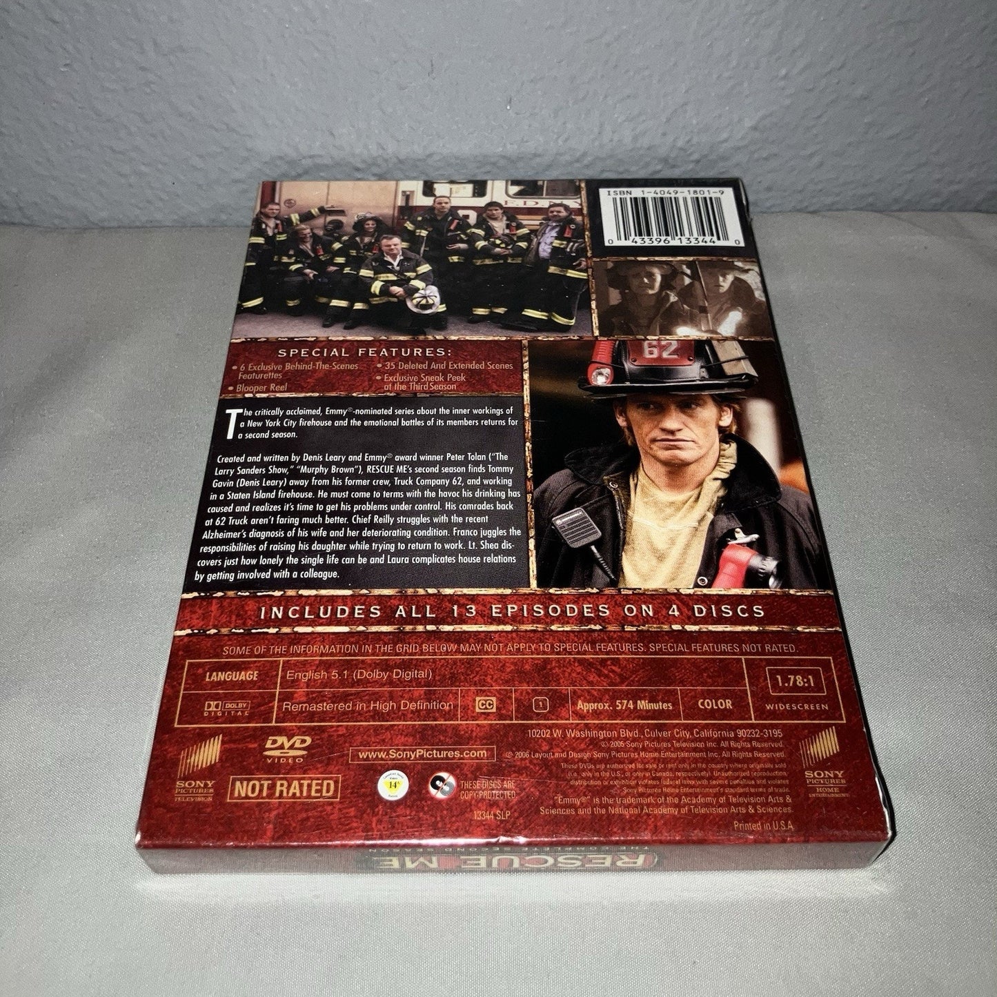Dvd Sealed New Nwt Rescue Me The Complete Second Season 4 Disc Set Dennis Leary