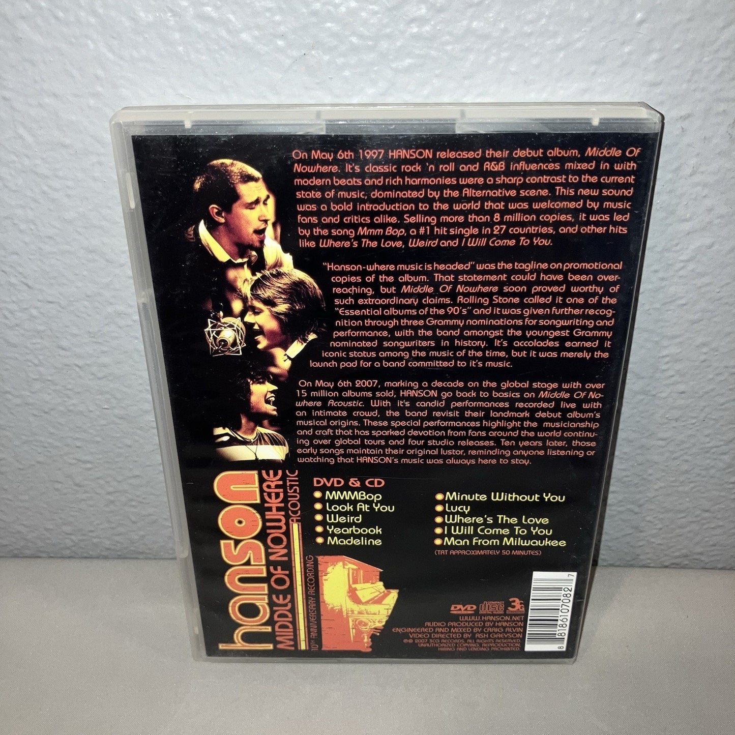 Dvd Only Hanson Middle of Nowhere Acoustic 10th Anniversary Recording See Pics
