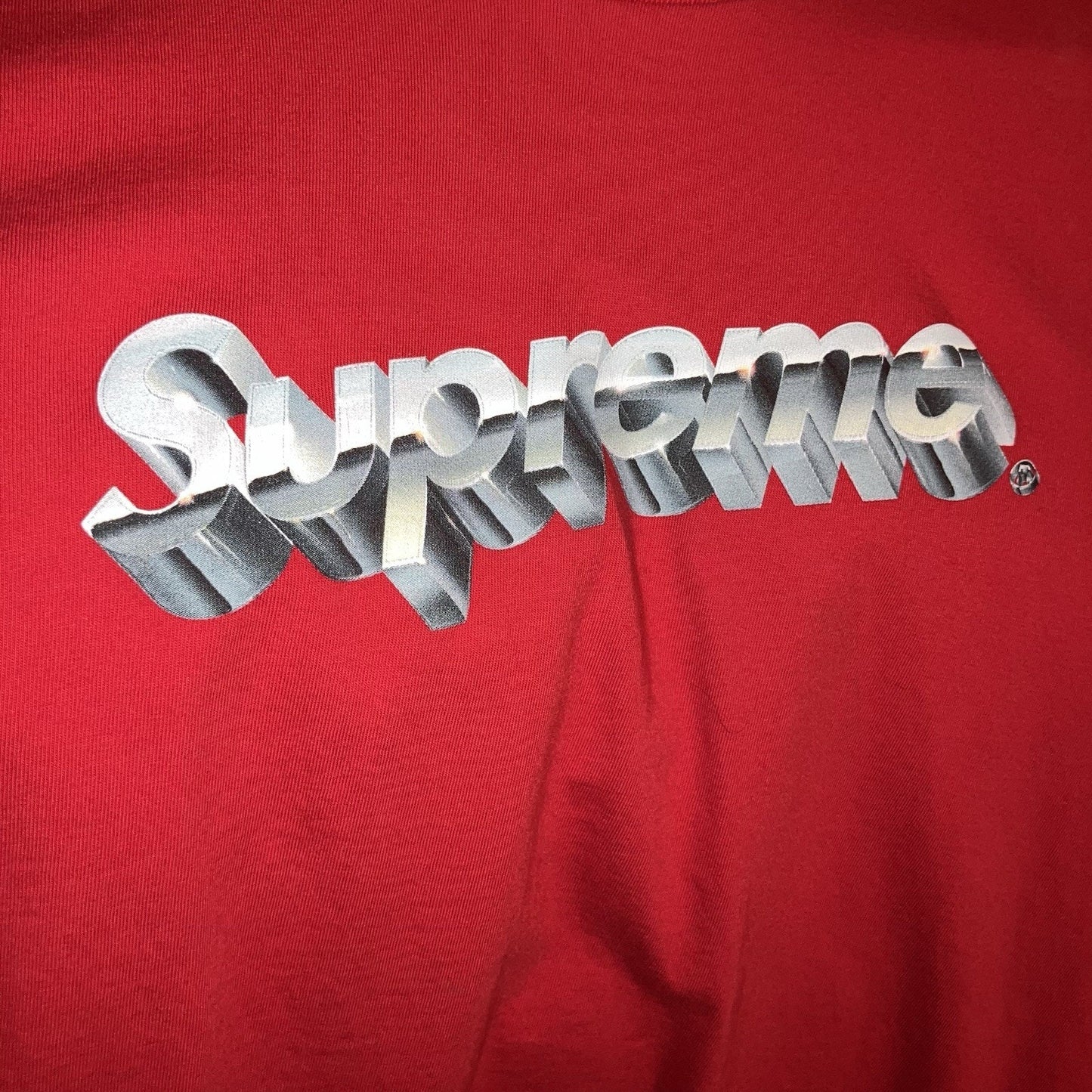 Supreme Chrome Logo Red Large T Shirt Great Condition Near Perfect Worn Twice