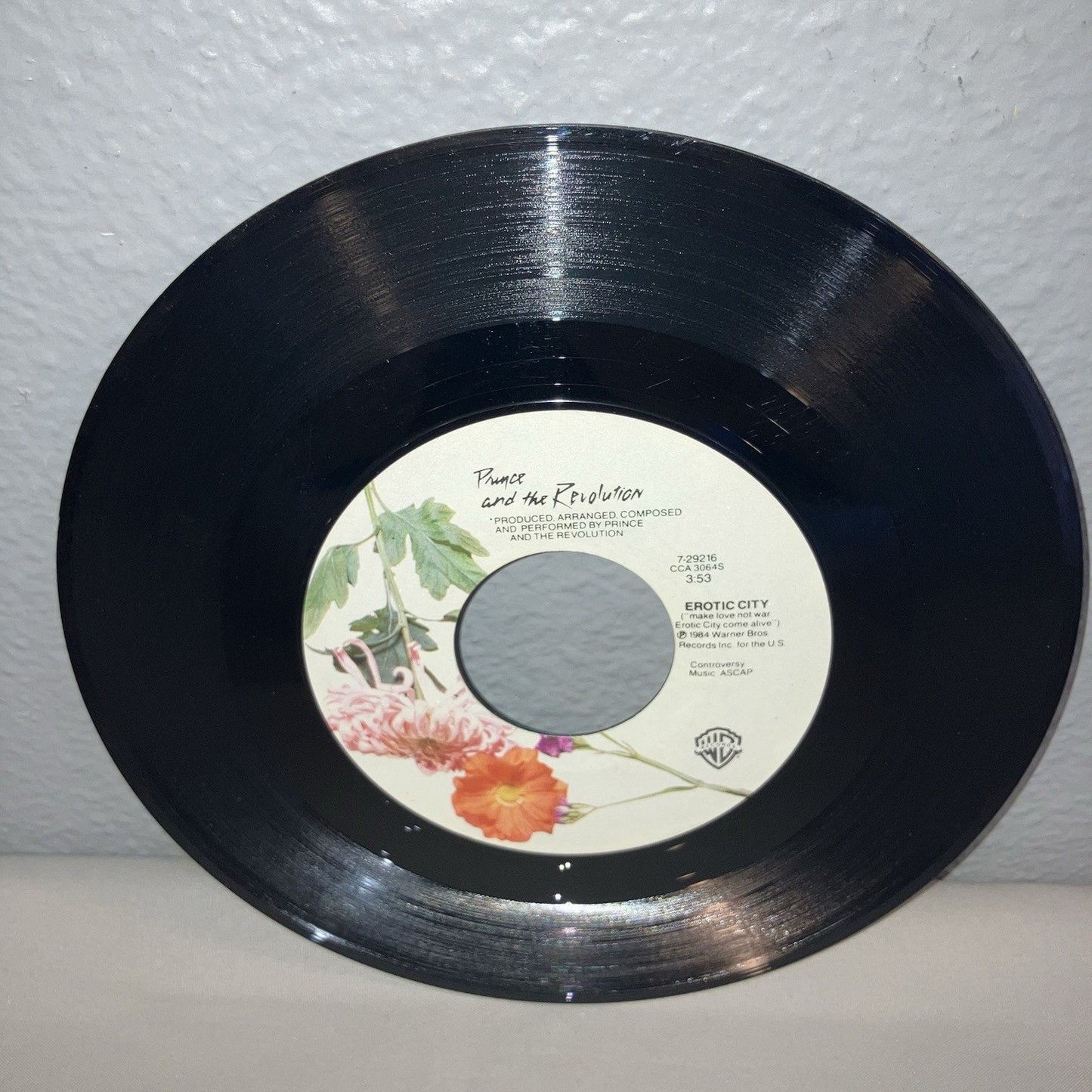 Vinyl Record Prince And The Revolution Let's Go Crazy / Erotic City 7" 45 Works